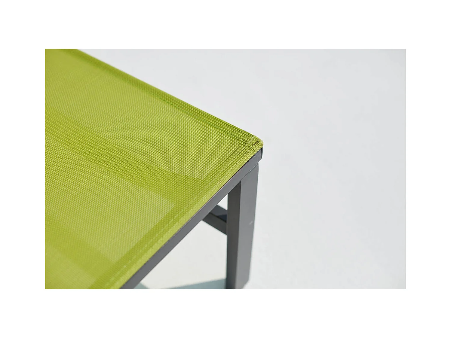 Set di 2 sdraio in alluminio grigio scuro e verde BARI