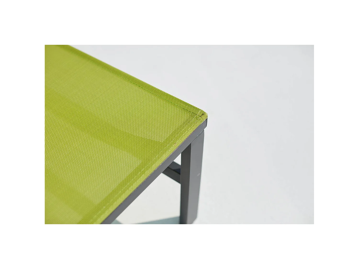Lot de 2 transats en aluminium gris foncé et vert BARI