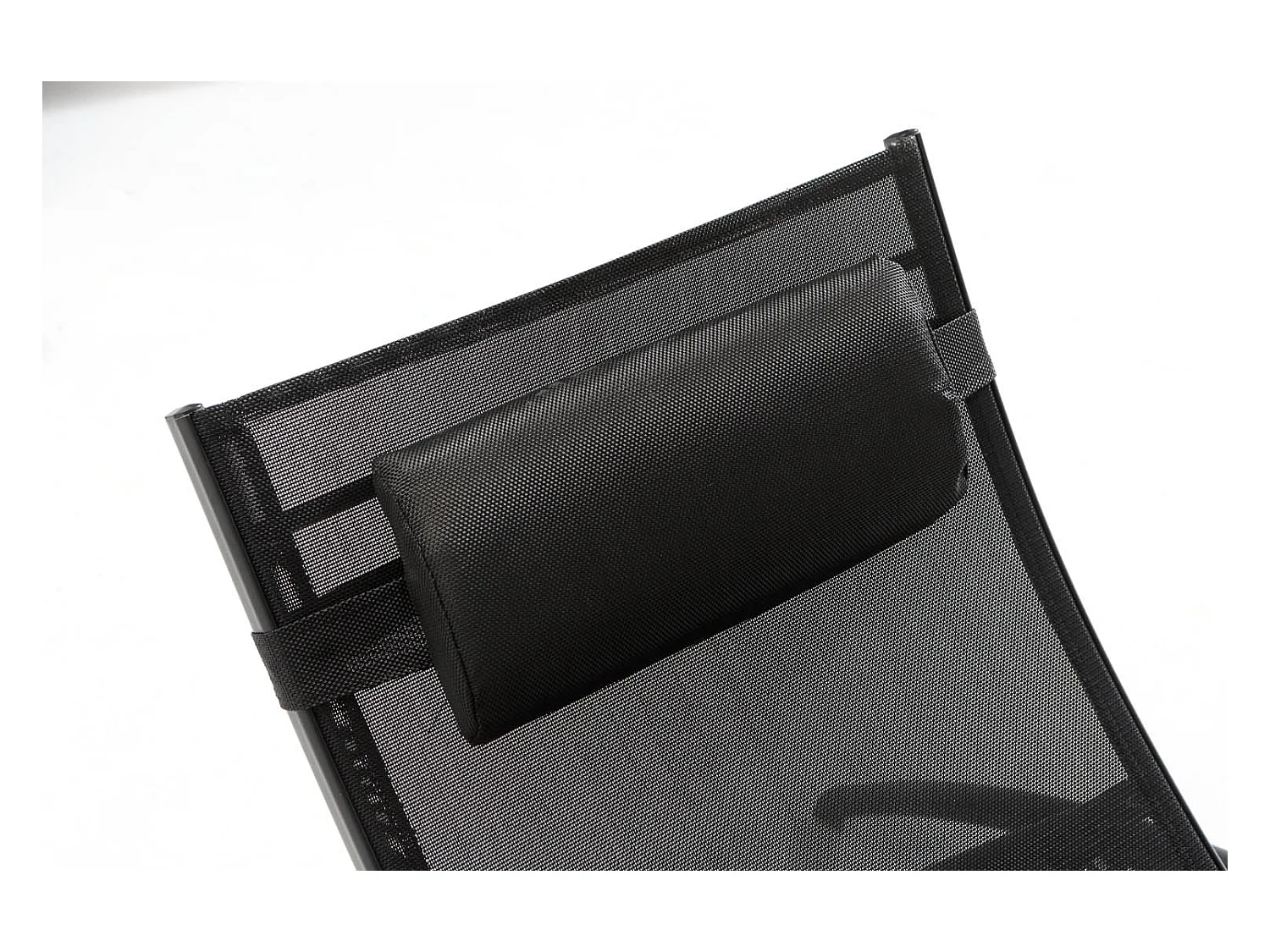 Set di 2 sdraio regolabili e impilabil nero LIMEA