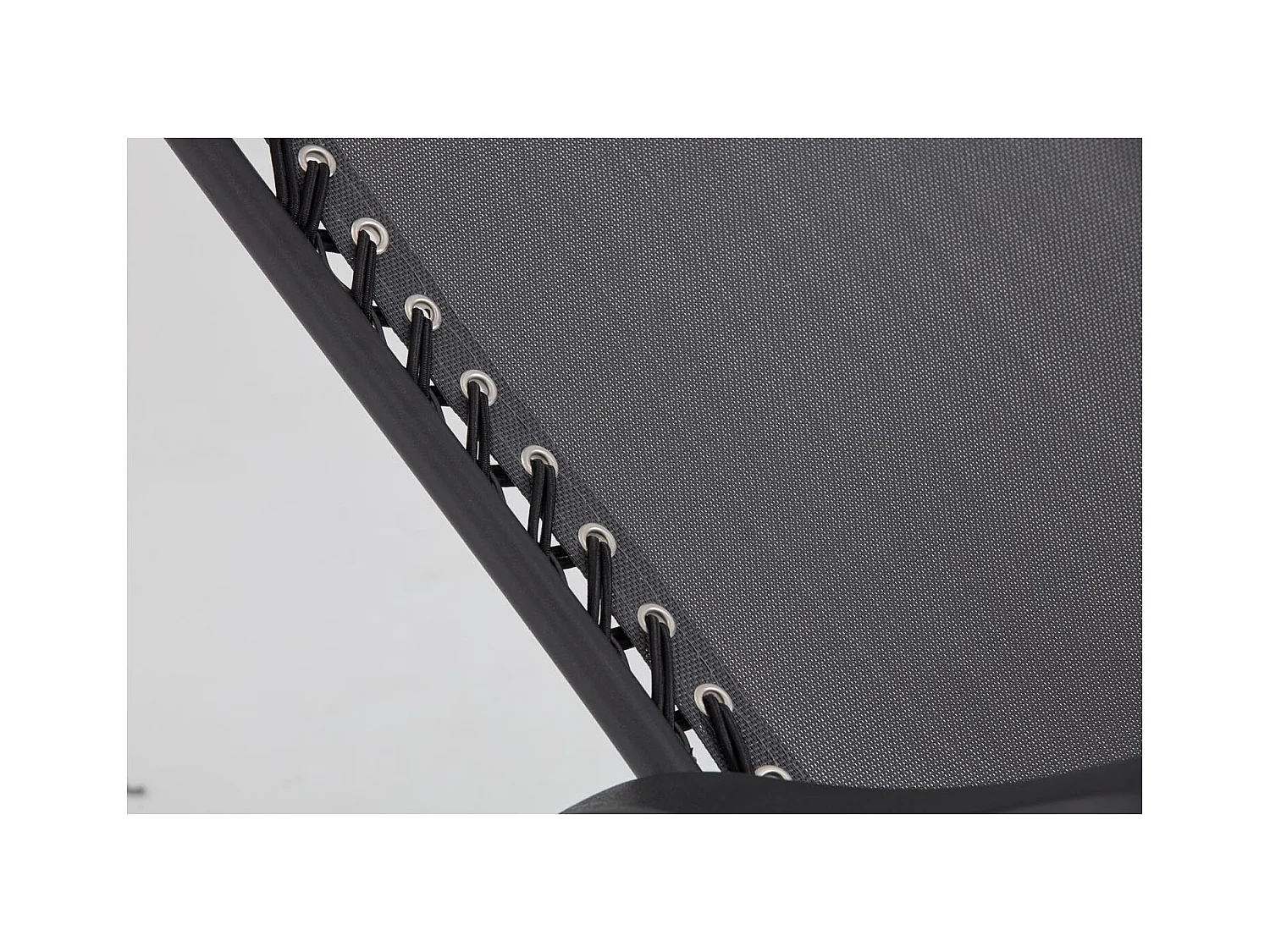 Lot de 2 transats inclinables noir et gris foncé MANIHI