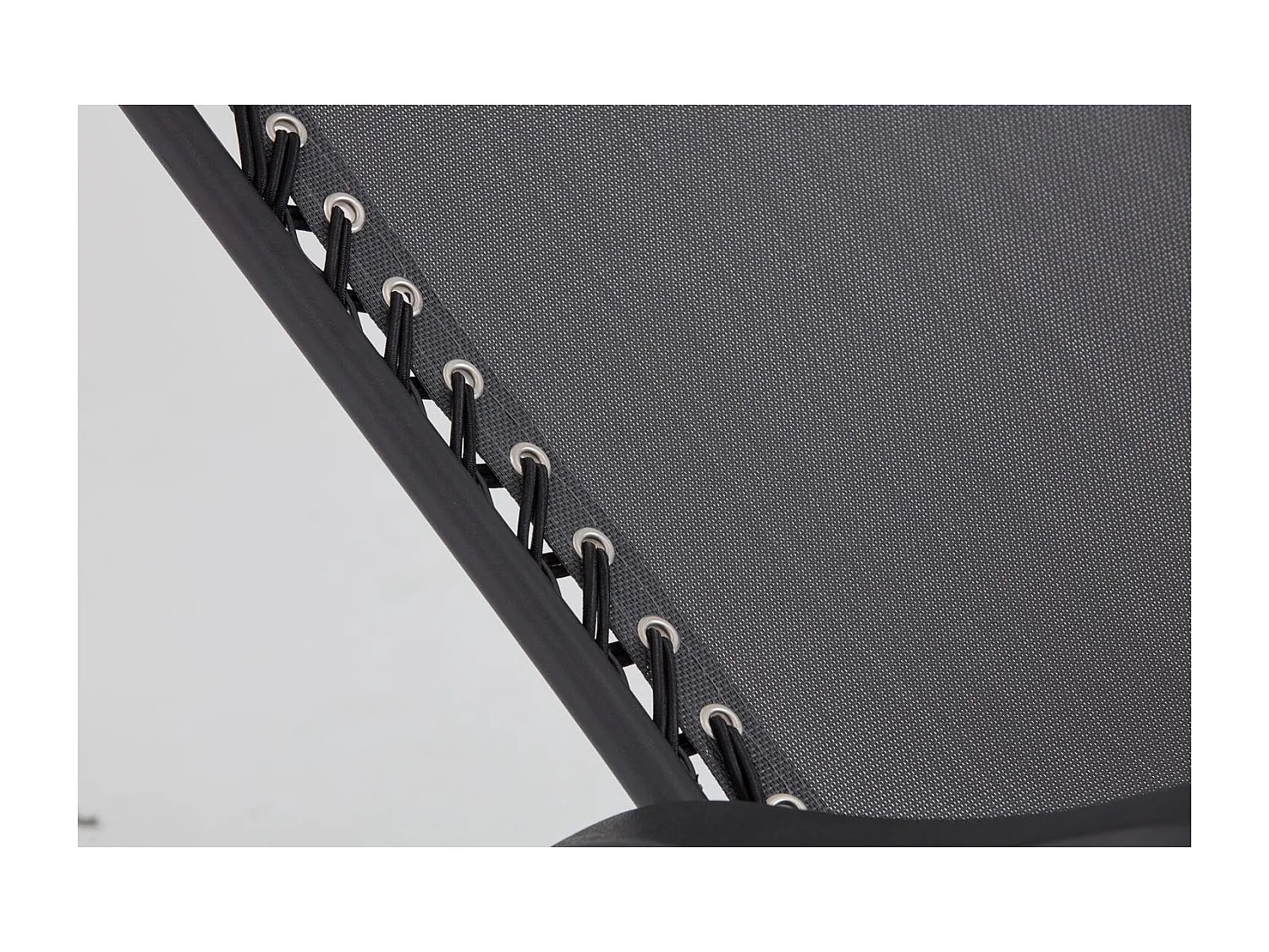 Lot de 2 transats inclinables noir et gris foncé MANIHI