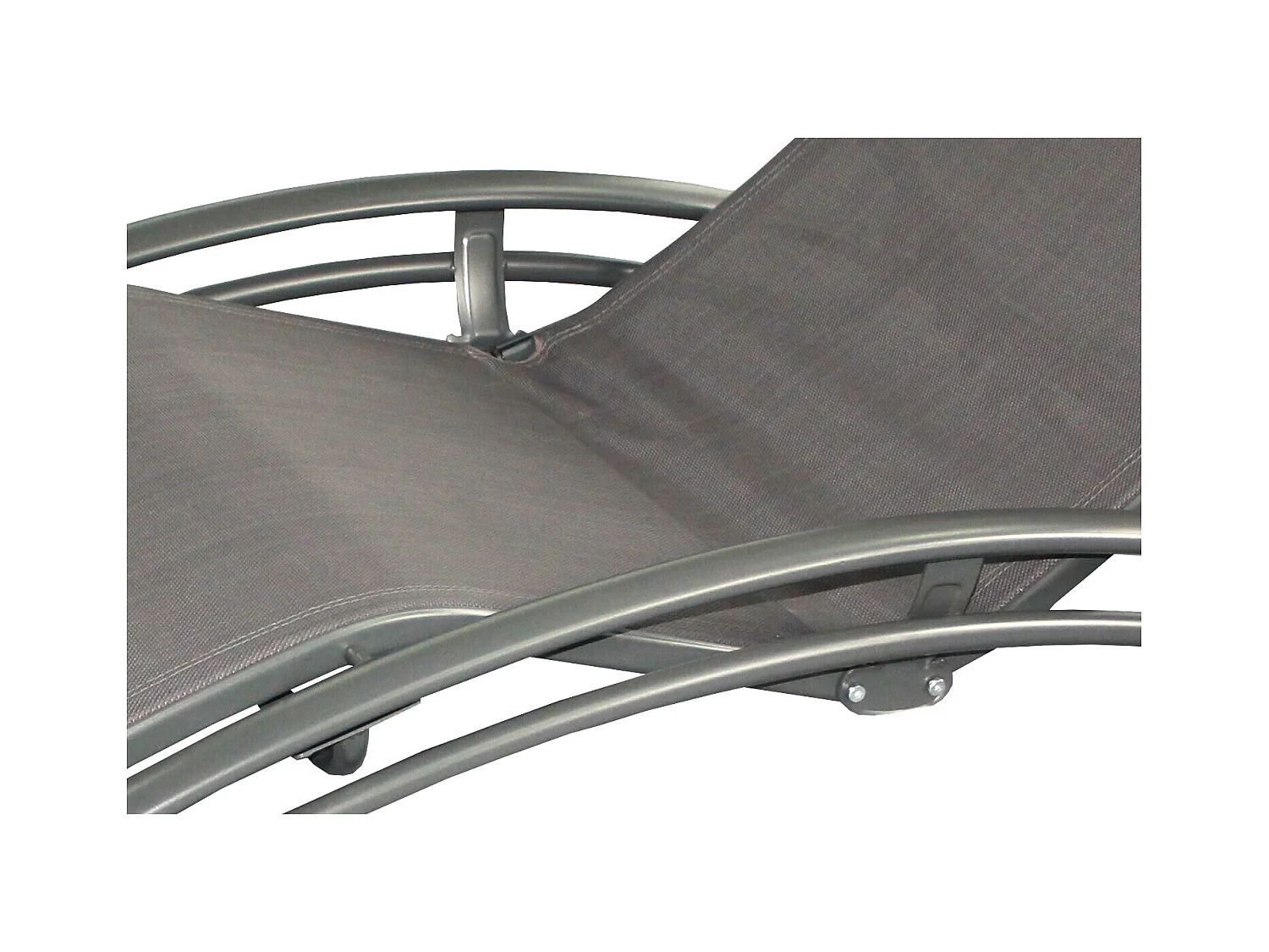 Transat ajustable et empilable avec pieds en acier gris LIMEA