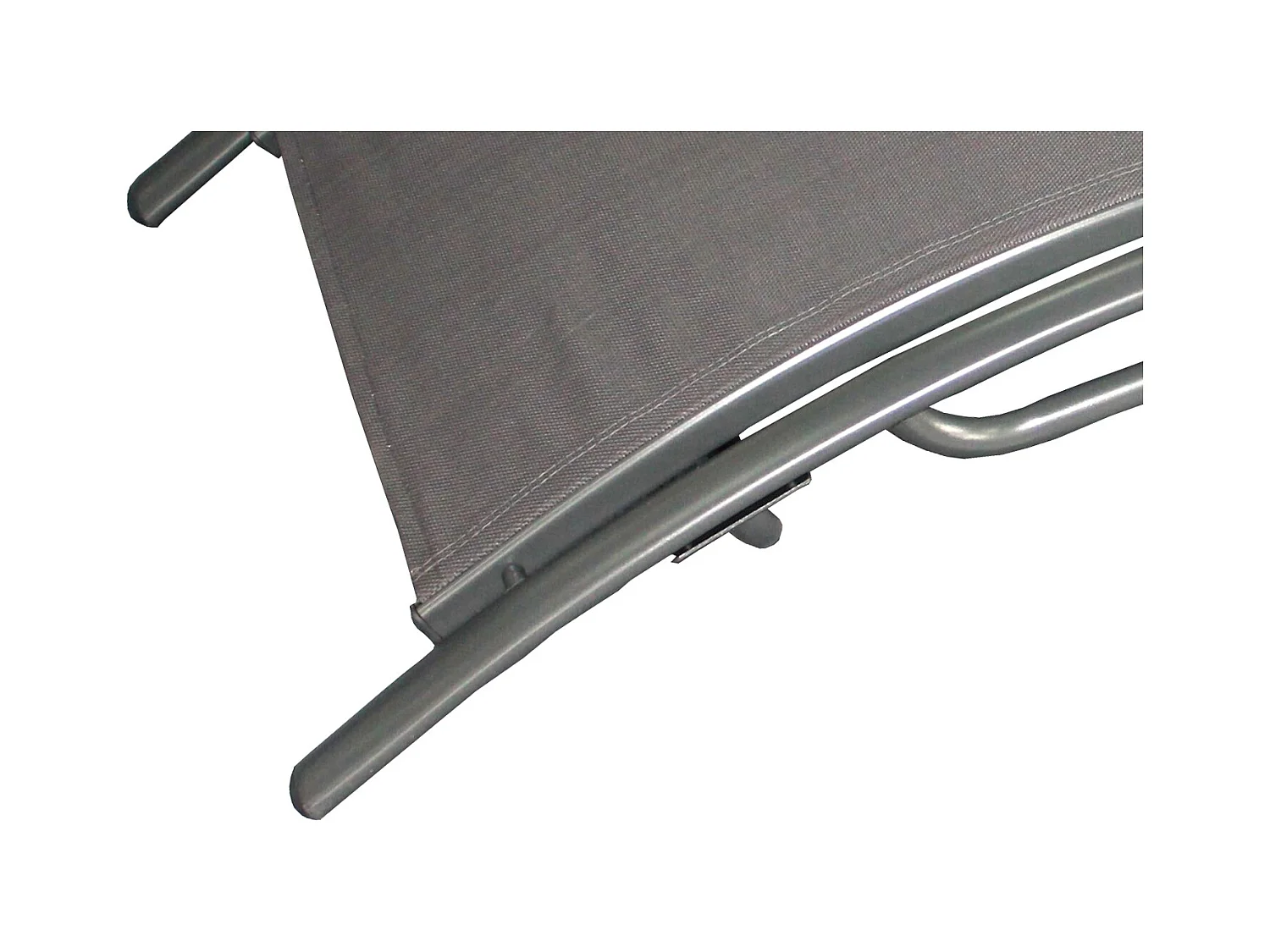 Transat ajustable et empilable avec pieds en acier gris LIMEA