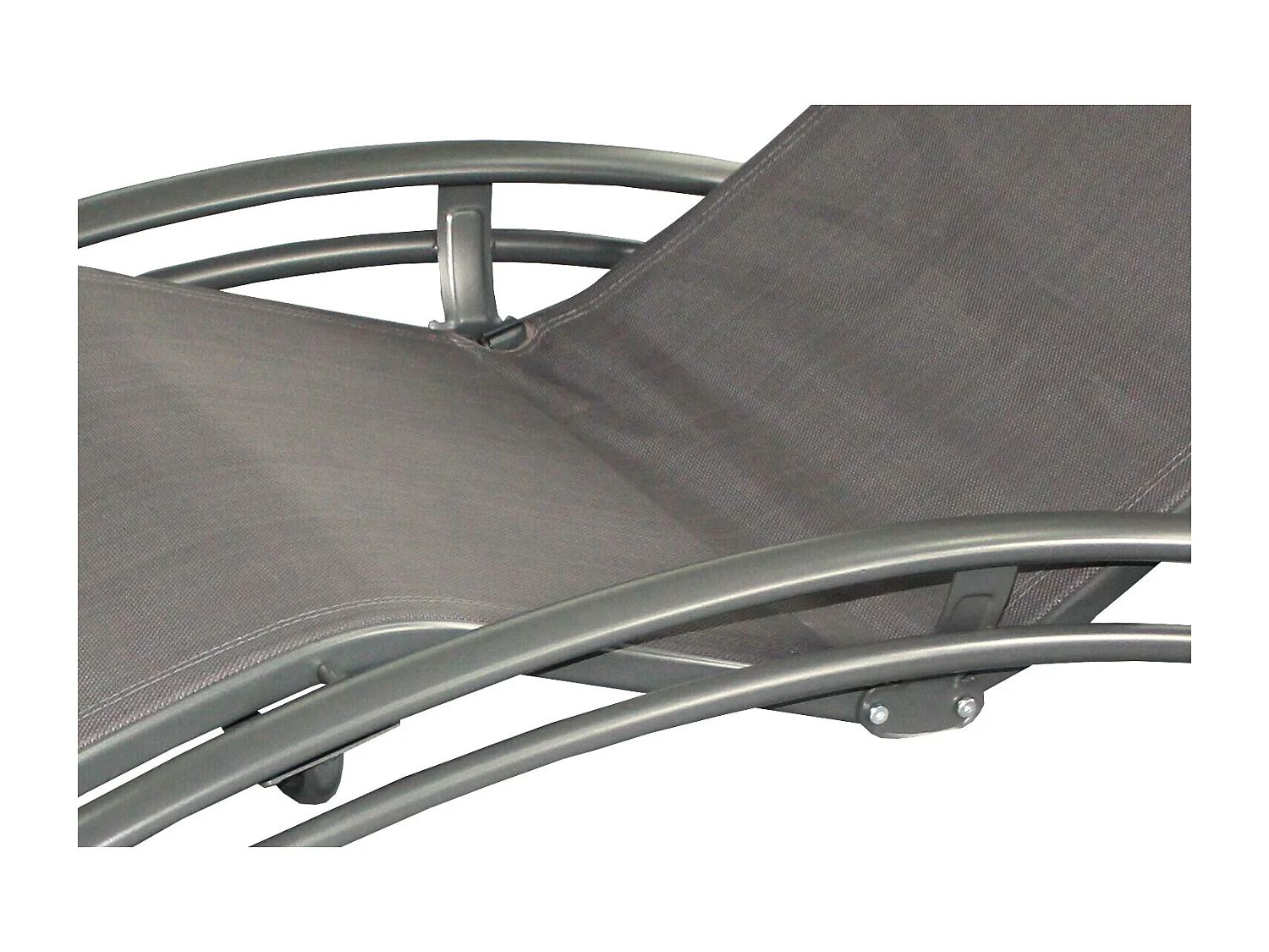 Transat ajustable et empilable avec pieds en acier gris LIMEA