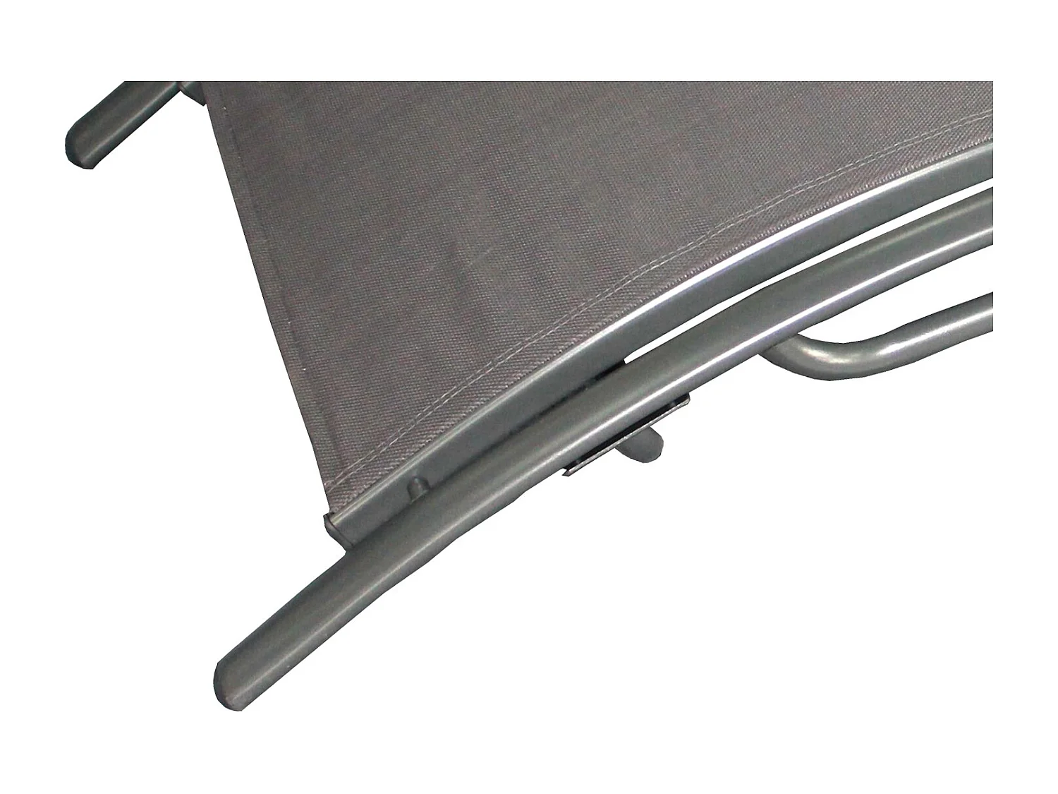 Transat ajustable et empilable avec pieds en acier gris LIMEA