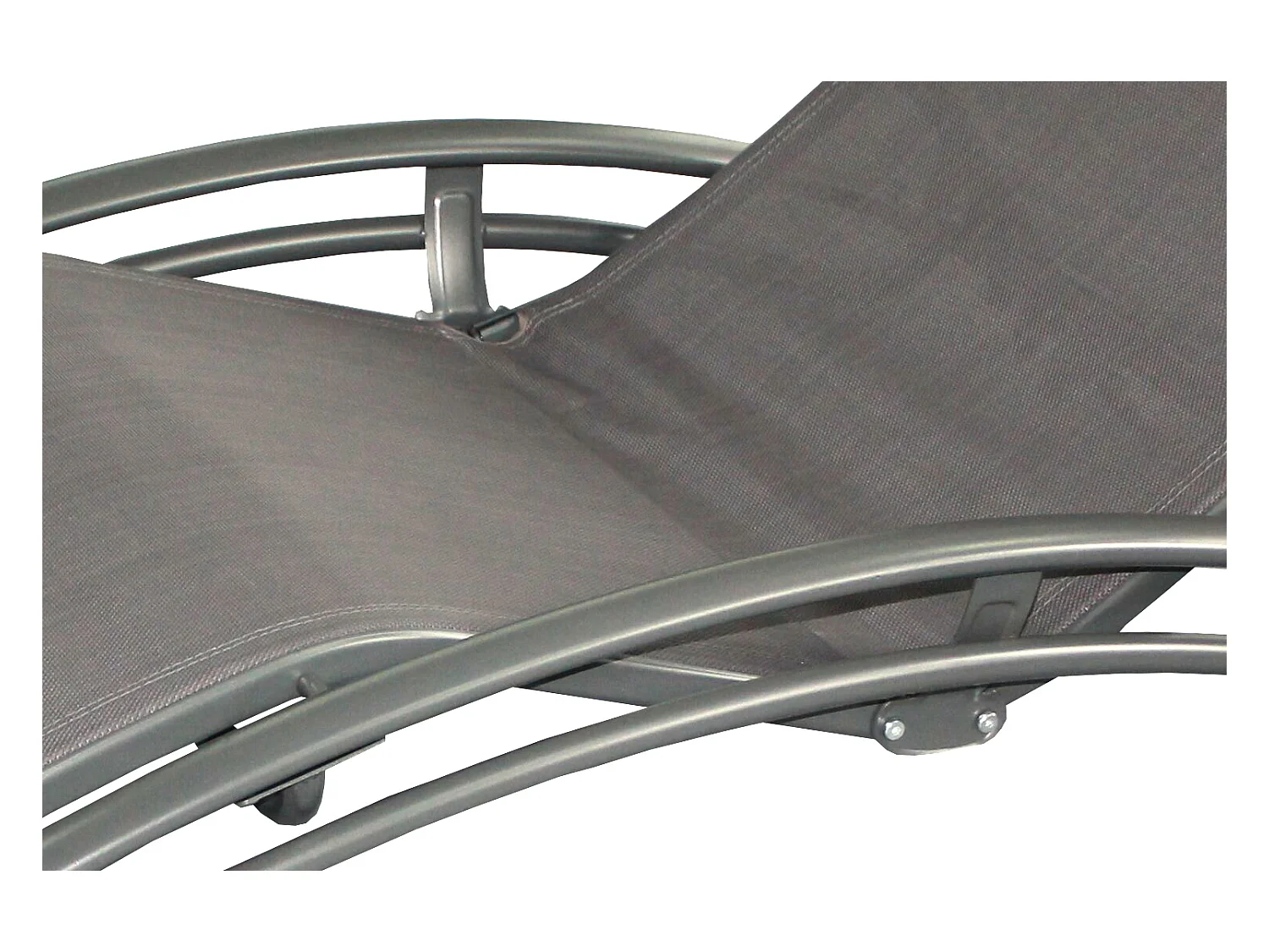 Lot de 2 transats ajustables avec pieds en acier gris LIMEA