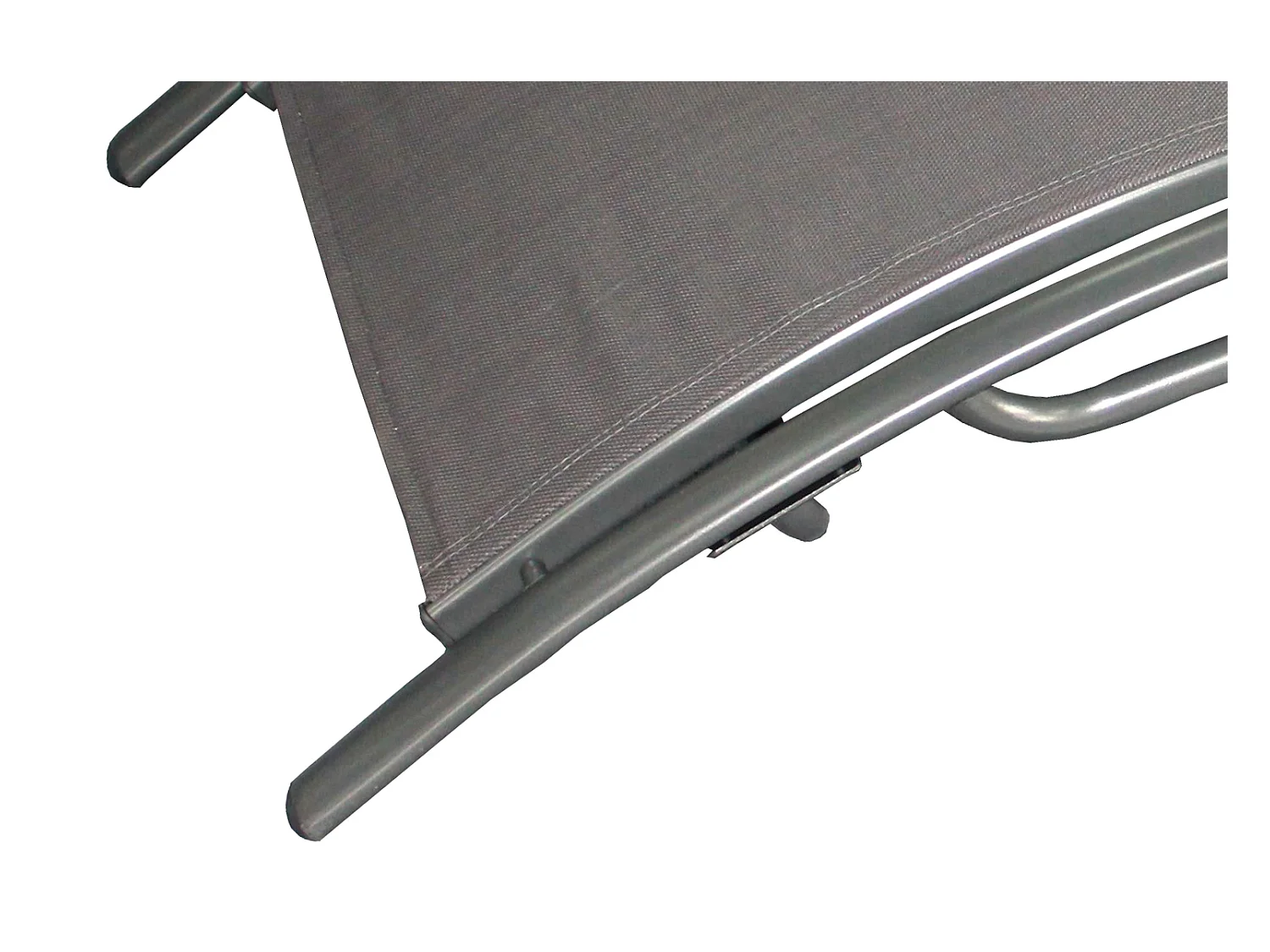 Lot de 2 transats ajustables avec pieds en acier gris LIMEA