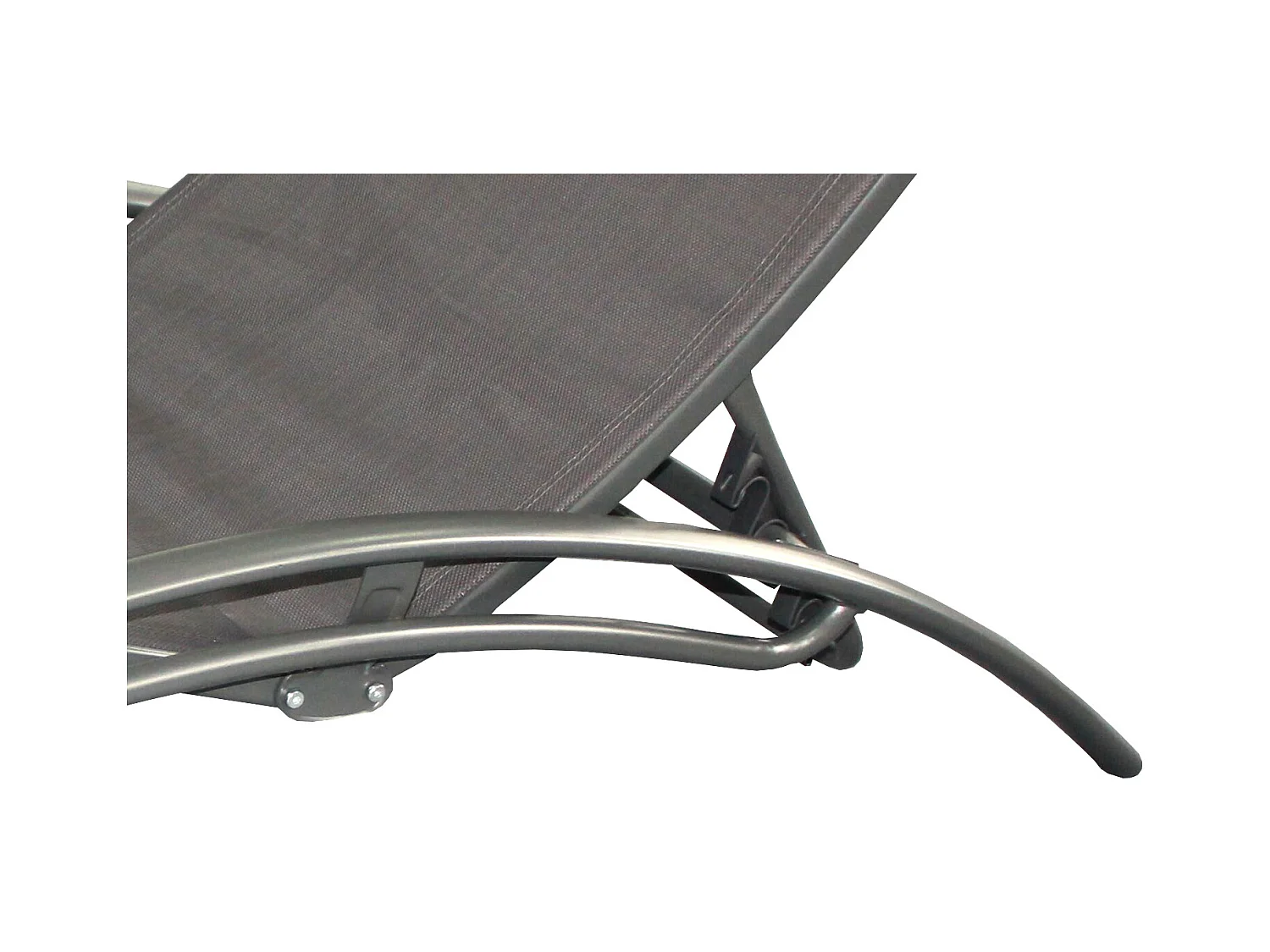 Lot de 2 transats ajustables avec pieds en acier gris LIMEA