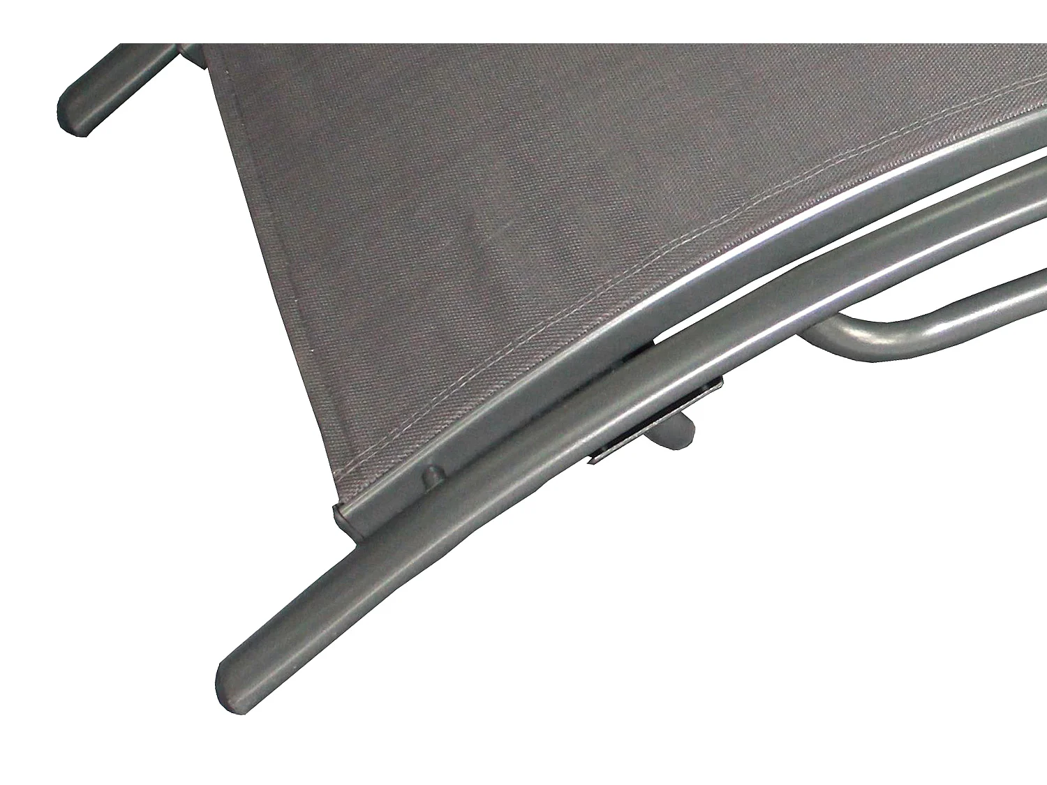 Lot de 2 transats ajustables avec pieds en acier gris LIMEA