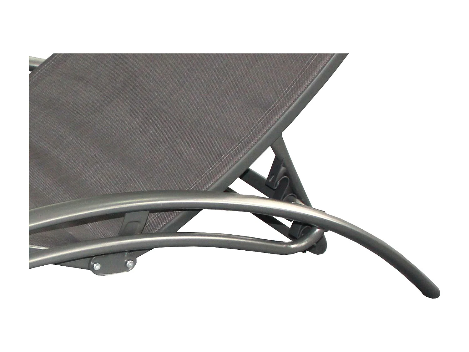 Lot de 2 transats ajustables avec pieds en acier gris LIMEA