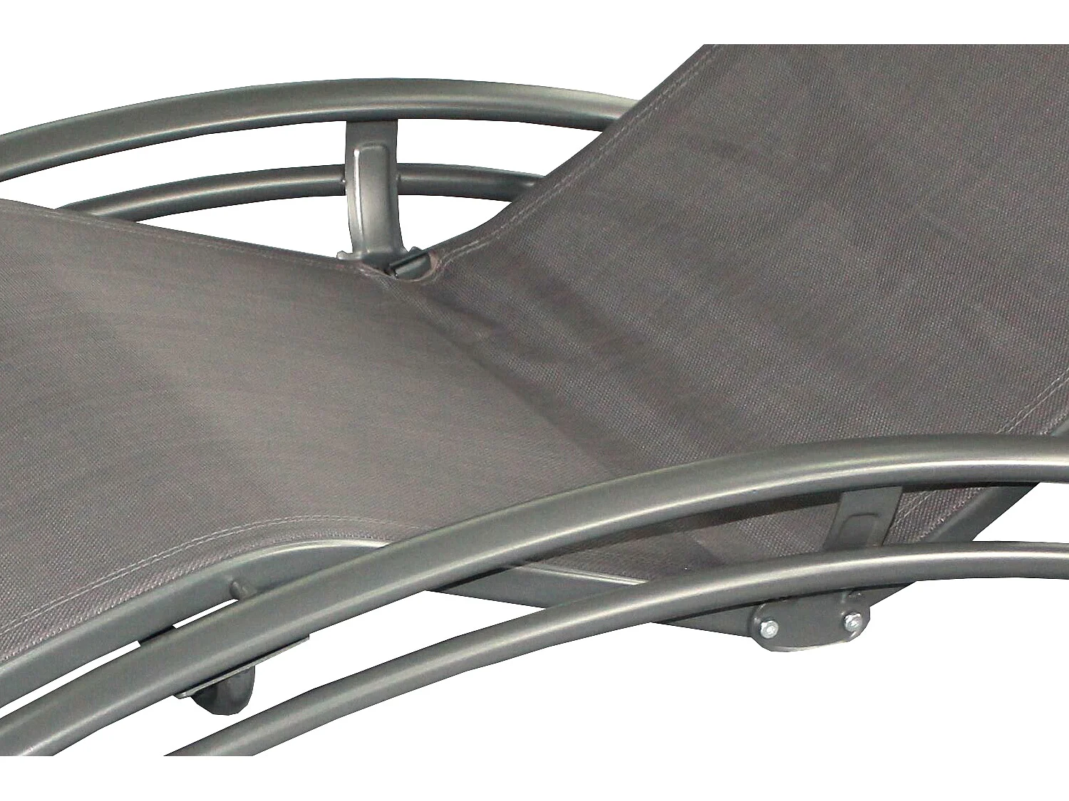 Set van 2 Verstelbare en Stapelbare Grijze Ligstoelen met Stalen Poten - Limea