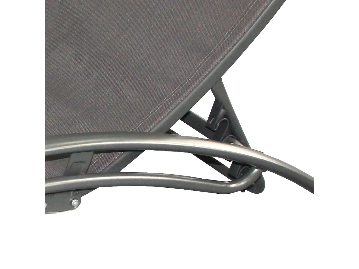 Set van 2 Verstelbare en Stapelbare Grijze Ligstoelen met Stalen Poten - Limea