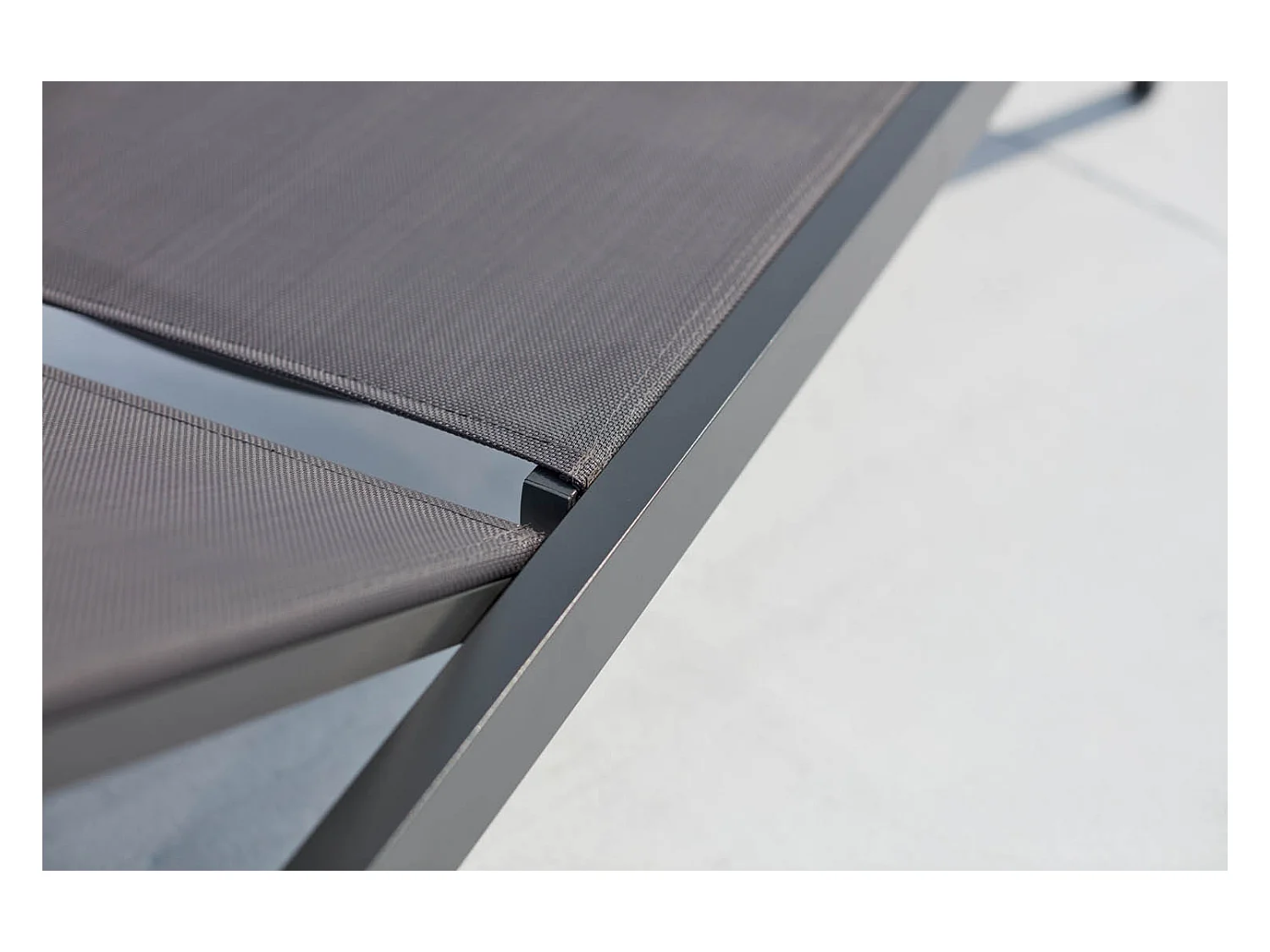 Set di 2 sdraio grigio scuro PRATO