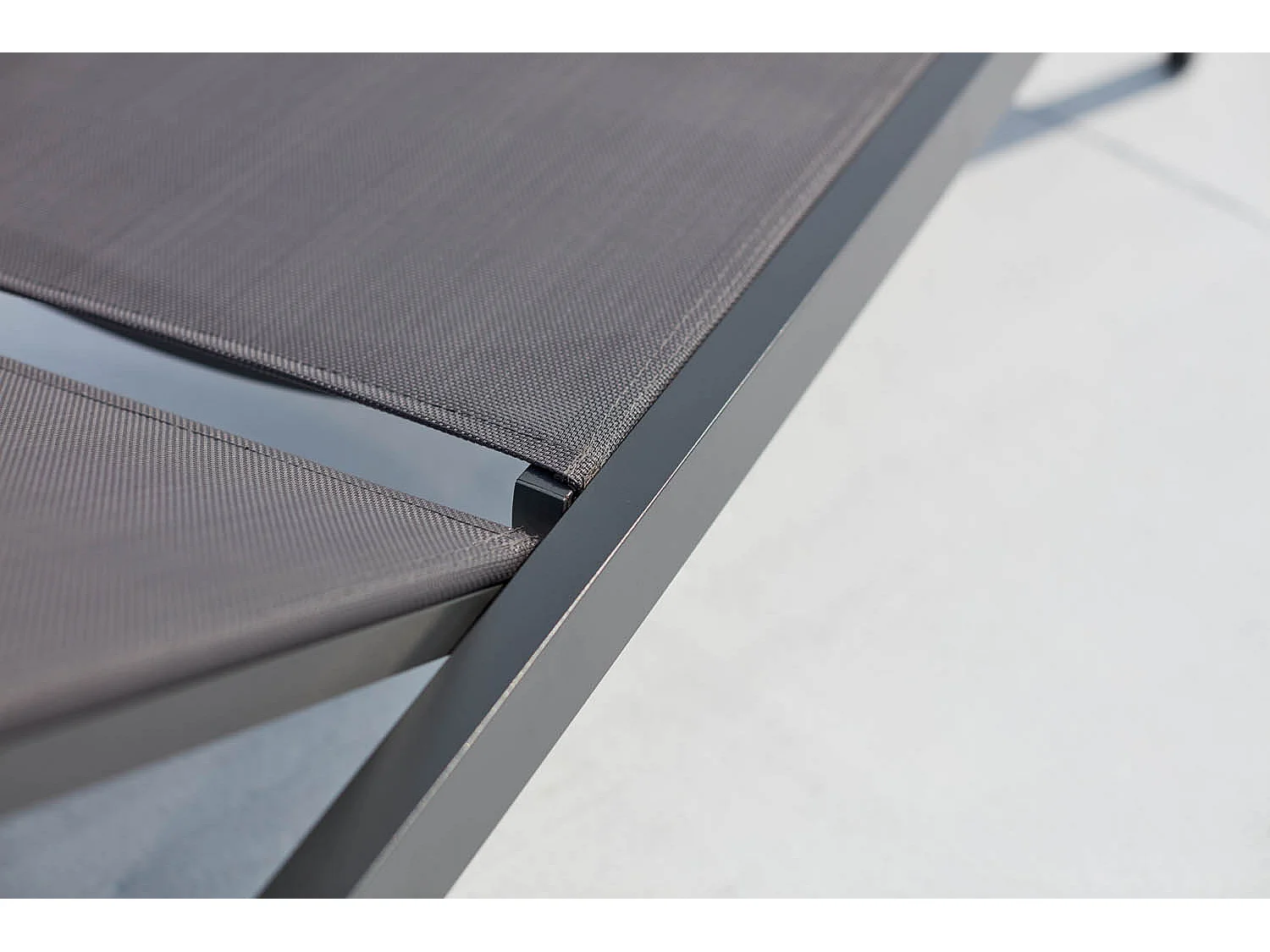 Set di 2 sdraio grigio scuro PRATO