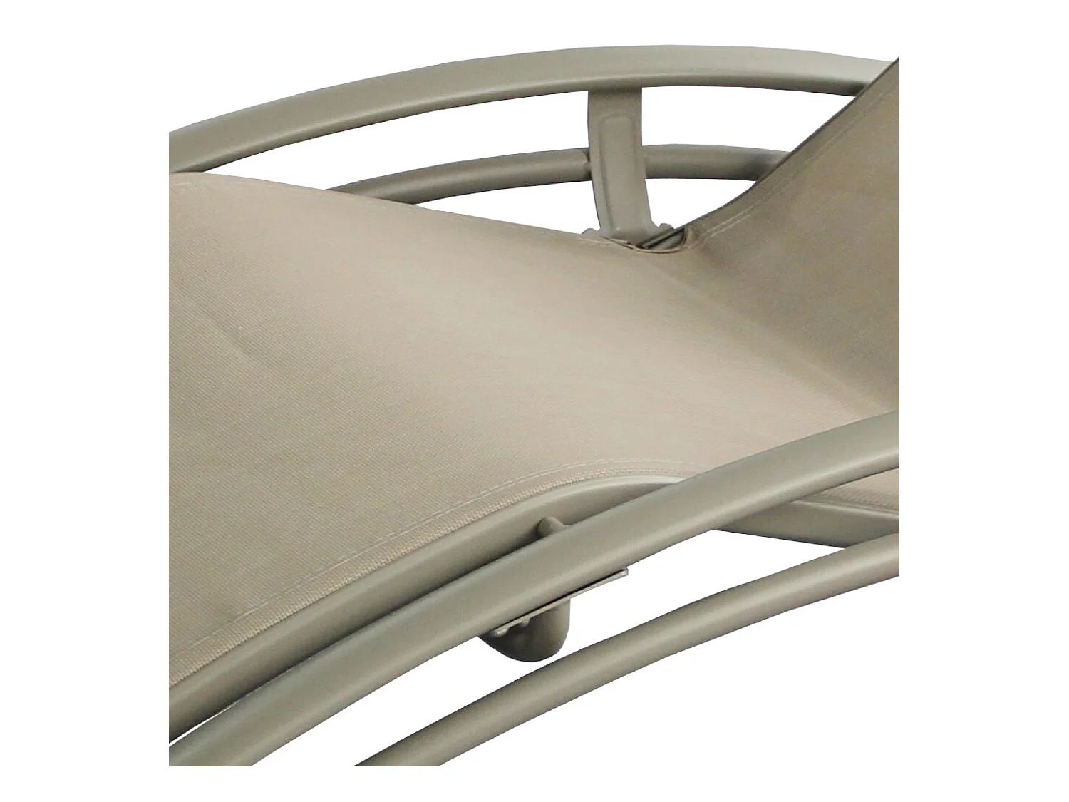 Transat ajustable et empilable avec pieds en acier capuccino LIMEA