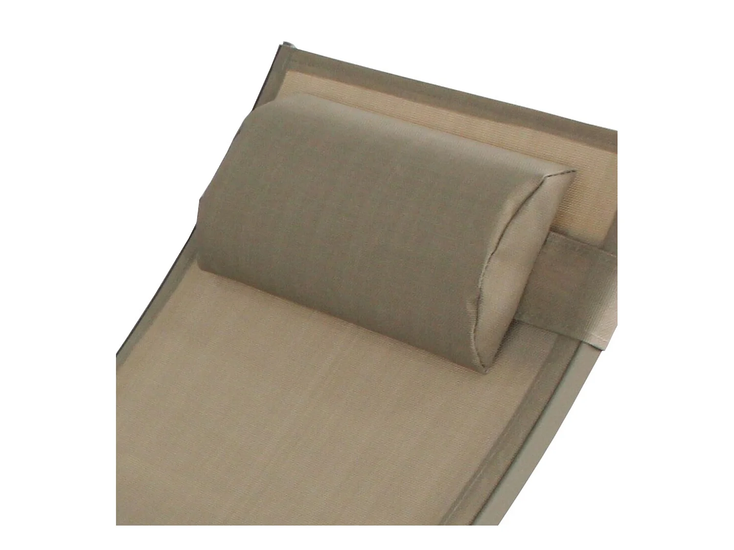 Transat ajustable et empilable avec pieds en acier capuccino LIMEA