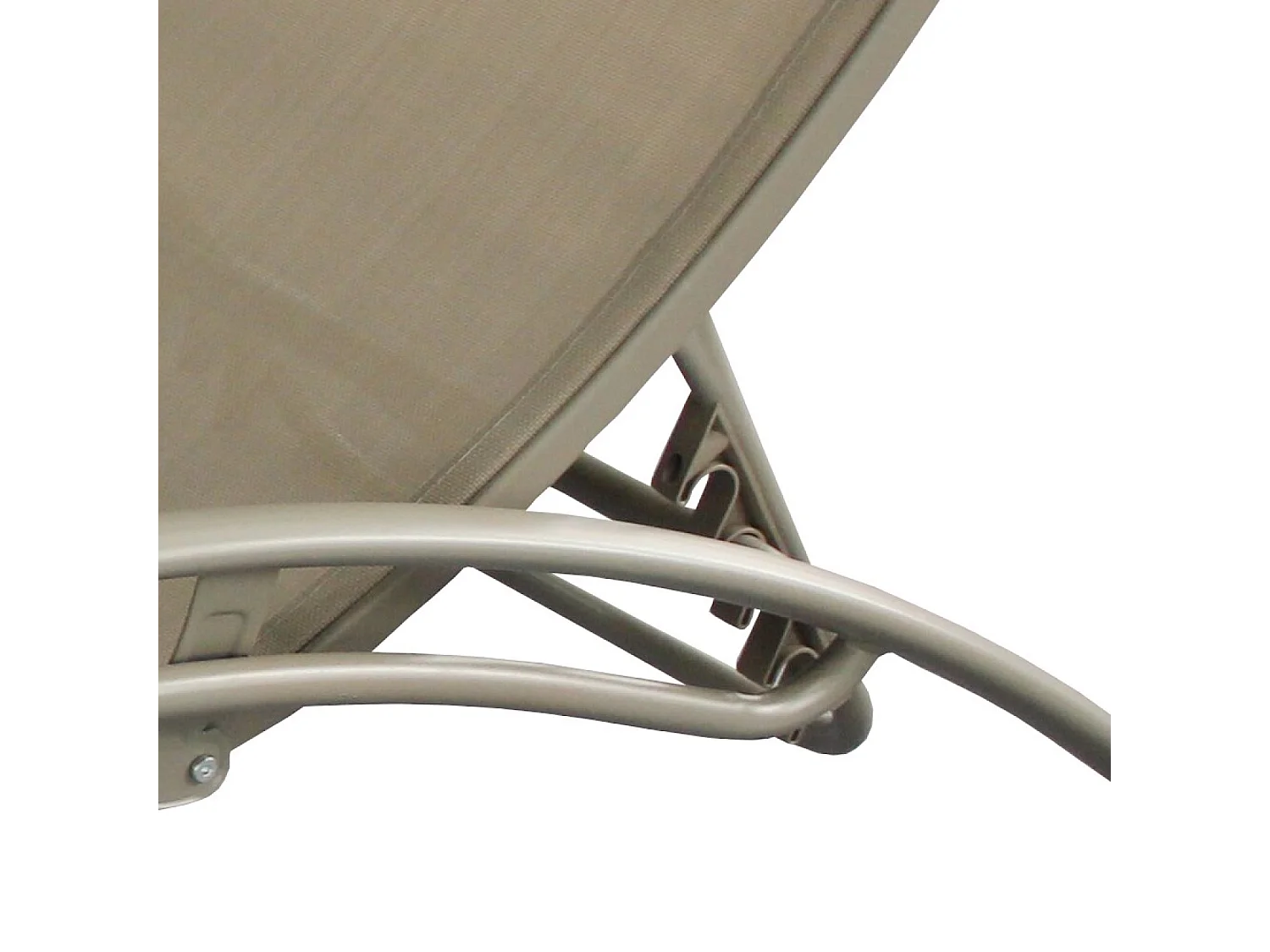 Transat ajustable et empilable avec pieds en acier capuccino LIMEA