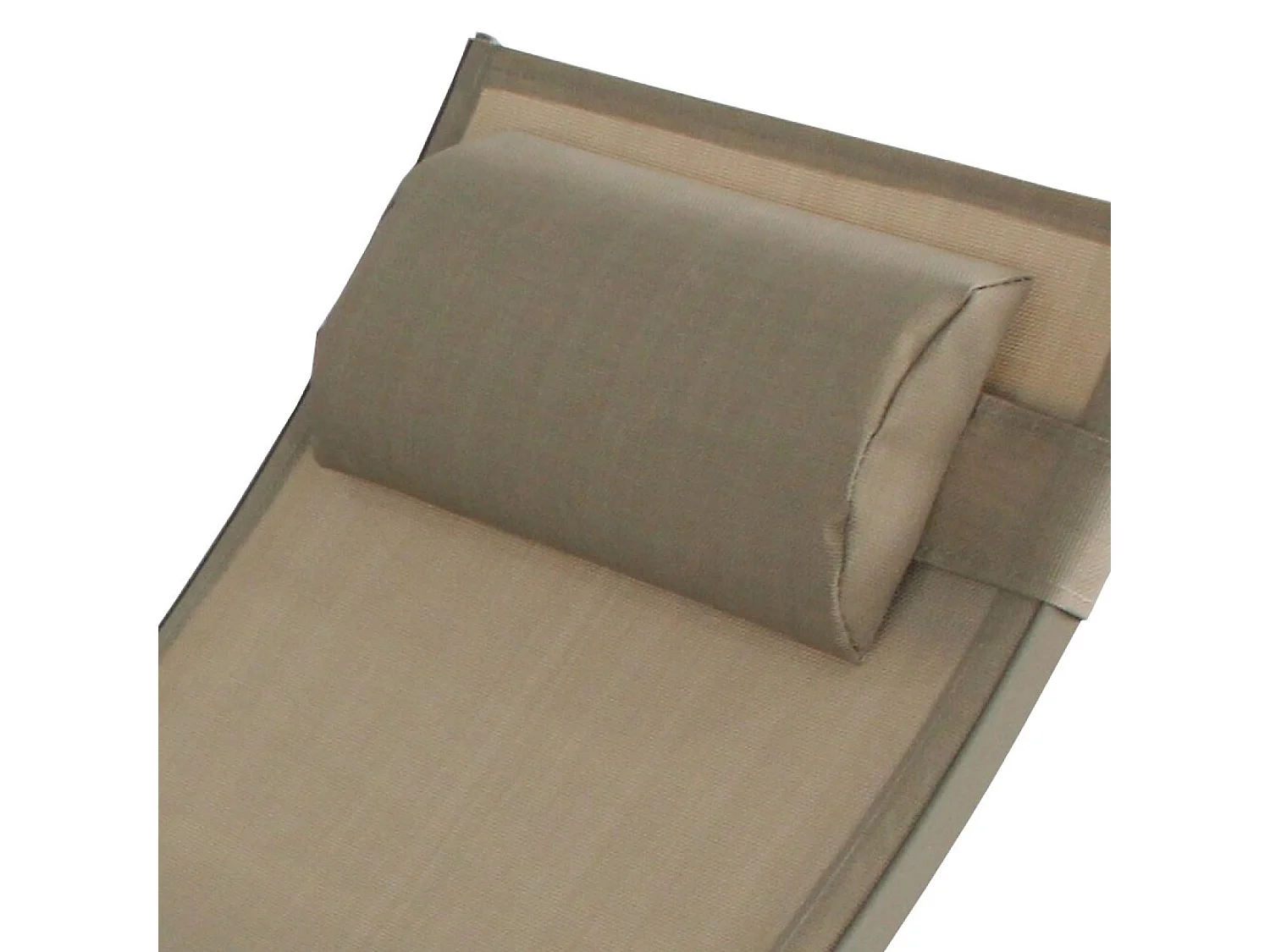 Transat ajustable et empilable avec pieds en acier capuccino LIMEA