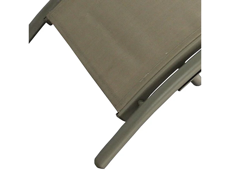 Verstellbarer und stapelbarer Liegestuhl mit braunen Stahlbeinen LIMEA