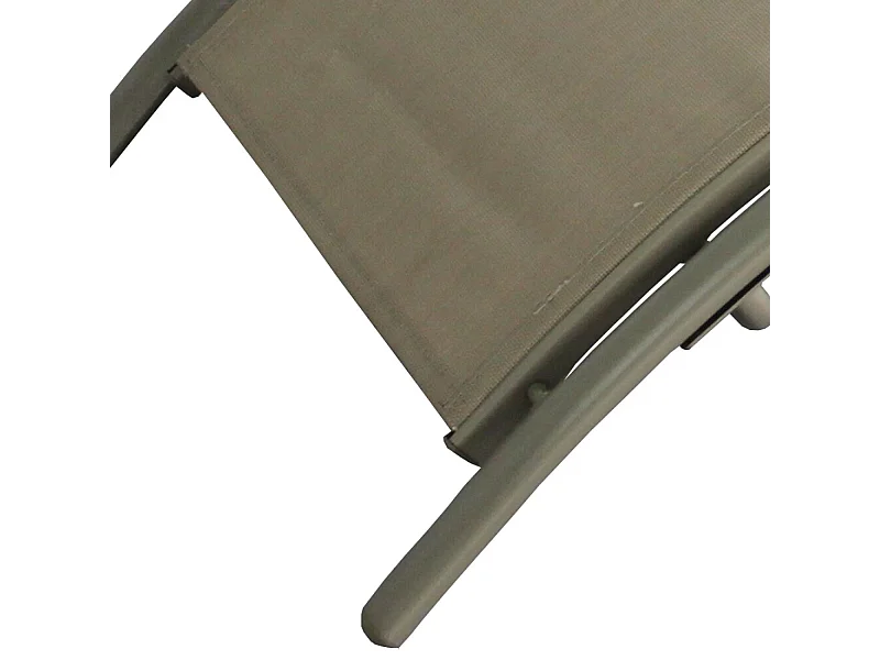 Verstelbare en stapelbare 2-delige Cappuccino ligbedset met stalen poten - Duo ligbedden Limea