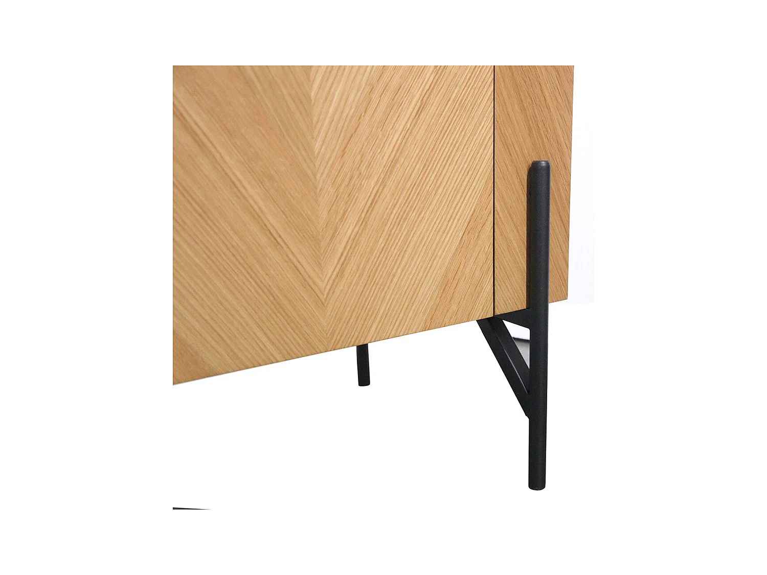 Meuble d'appoint vintage bois clair avec placard SEQUOIA