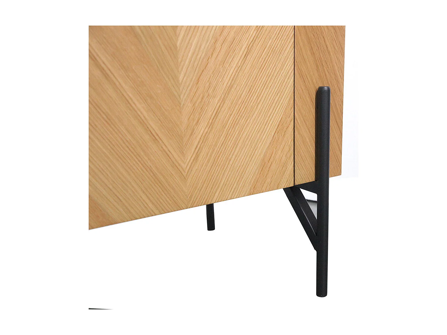 Meuble d'appoint vintage bois clair avec placard SEQUOIA