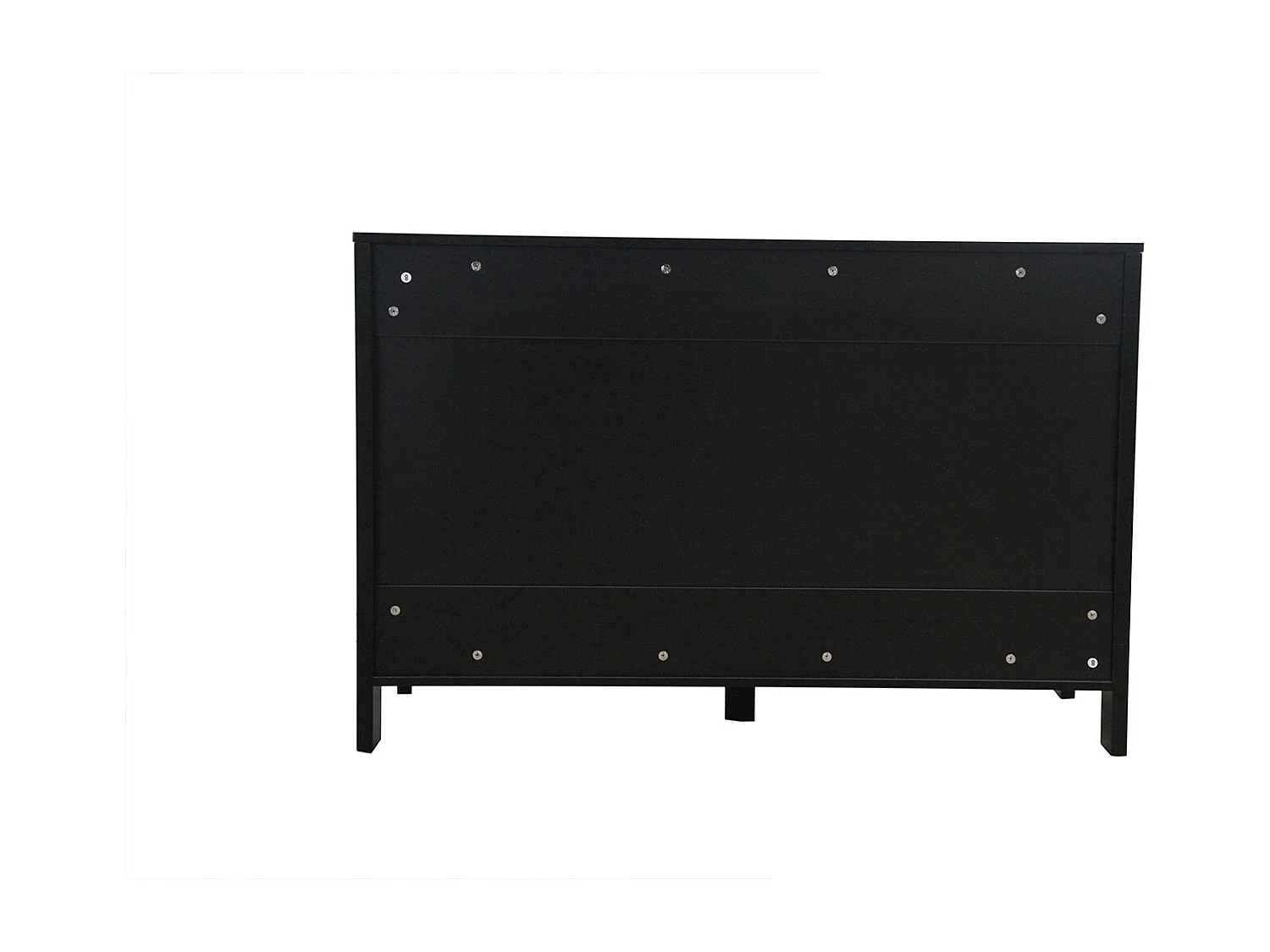 Buffet en bois noir et cannage BALI