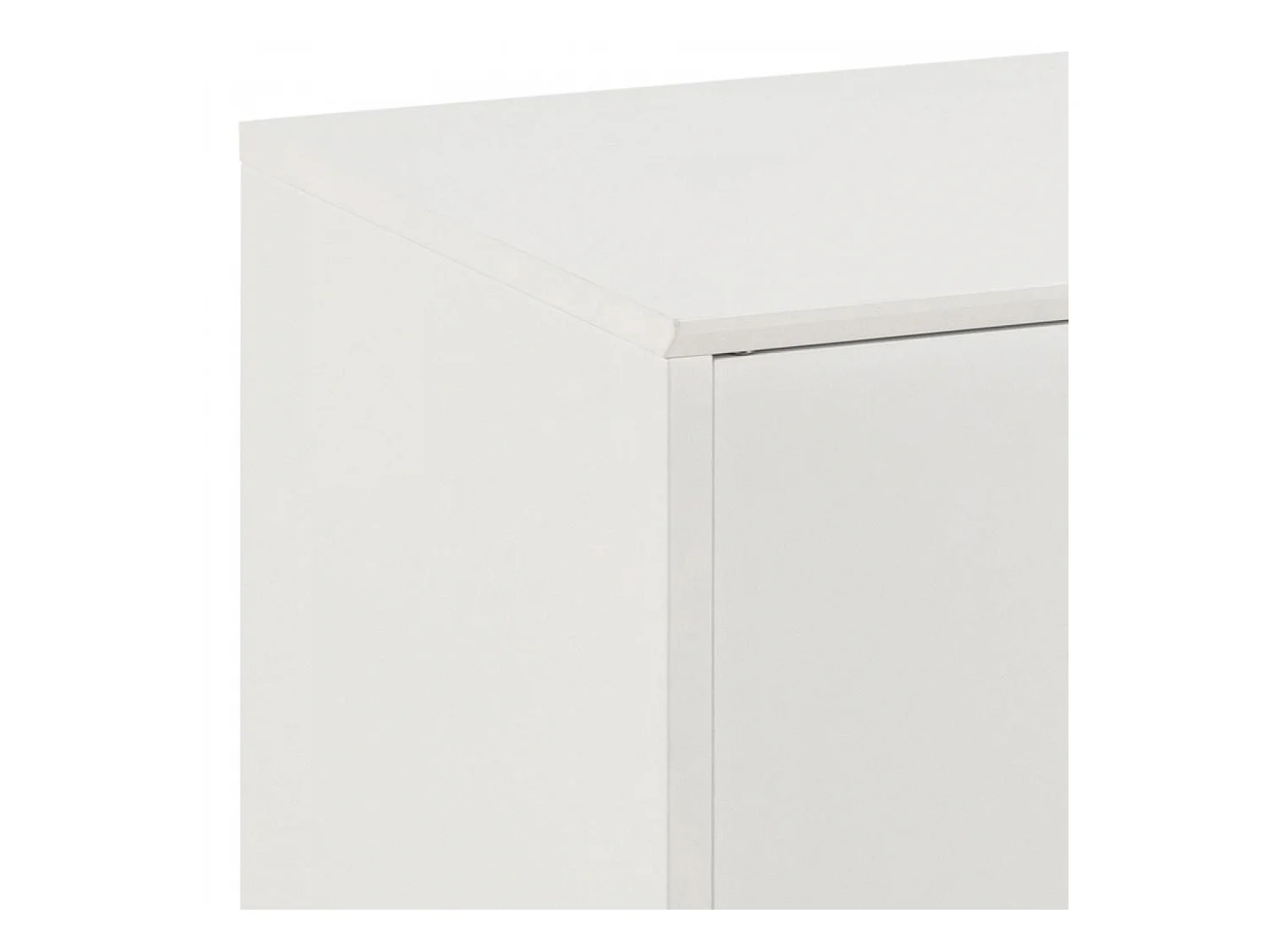 Buffet scandinave blanc avec 2 placards LOKKA