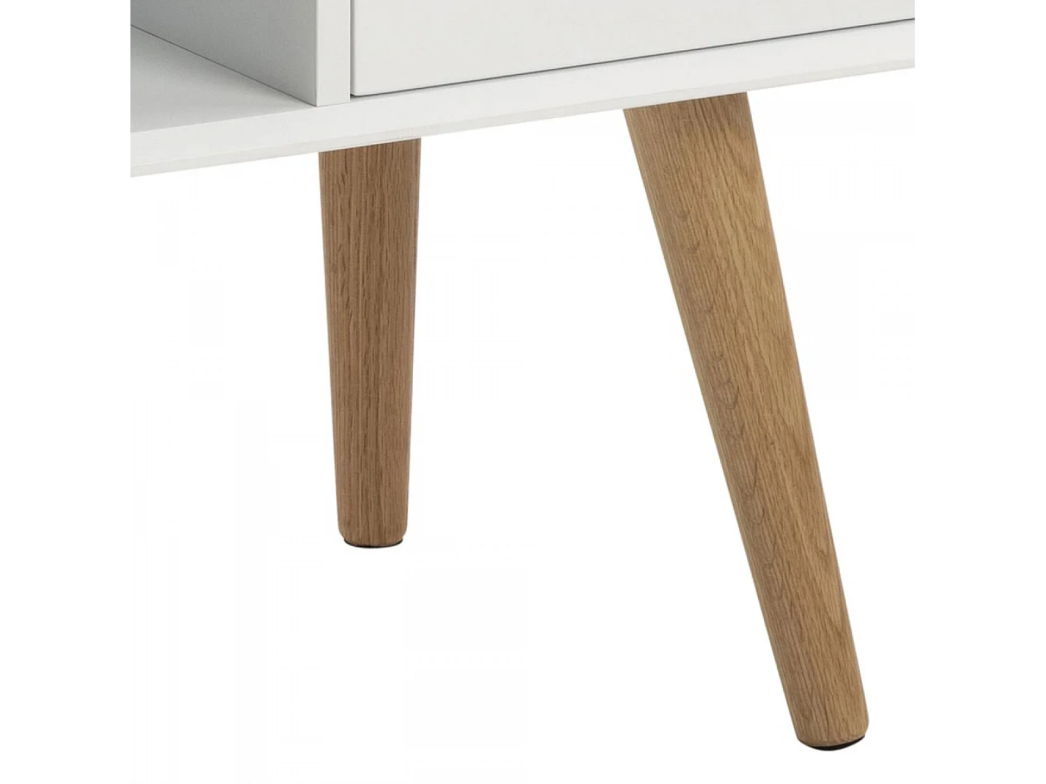 Buffet scandinave blanc avec 2 placards LOKKA