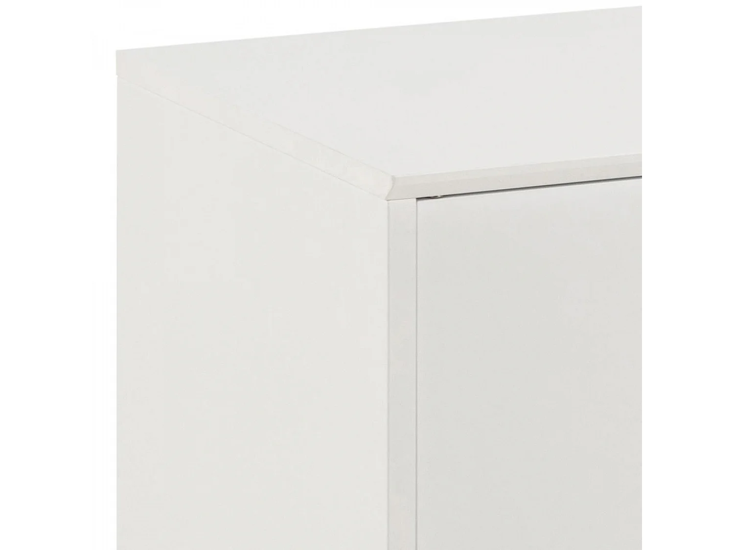 Buffet scandinave blanc avec 2 placards LOKKA