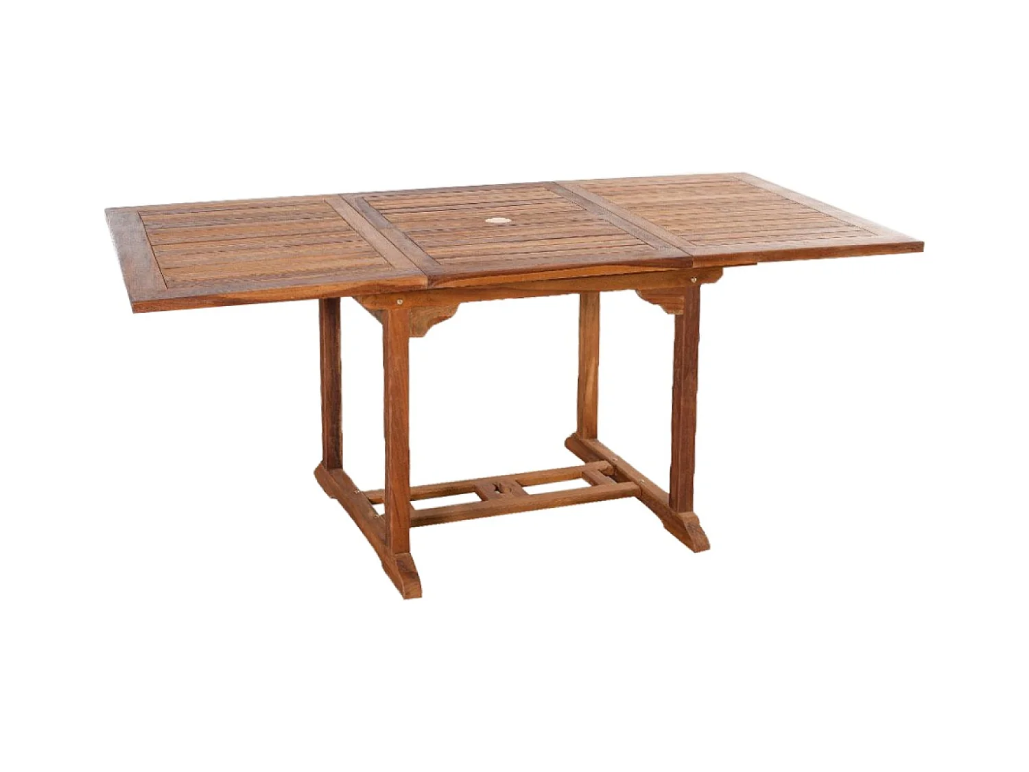 Conjunto de jardín 6 plazas de madera de teca, mesa rectangular LUBOK