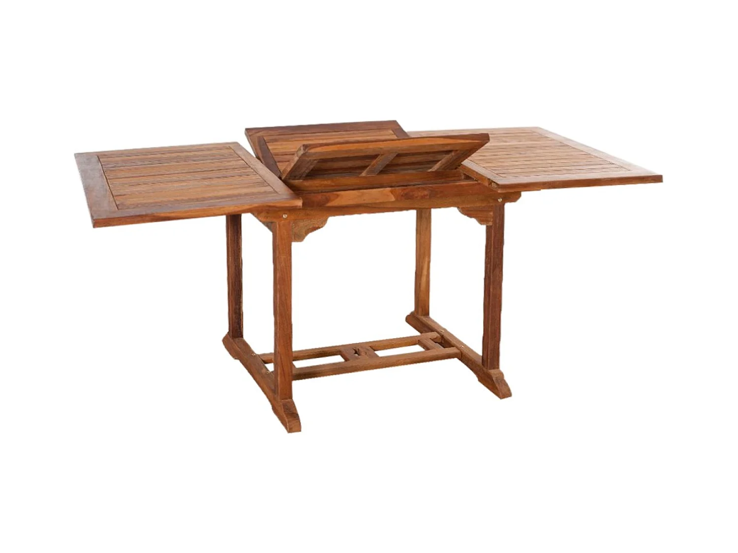 Conjunto de jardín 6 plazas de madera de teca, mesa rectangular LUBOK