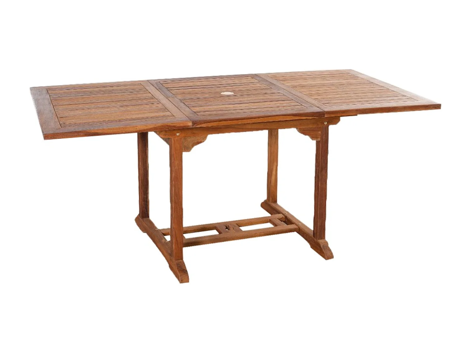 Conjunto de jardín 6 plazas de madera de teca, mesa rectangular LUBOK