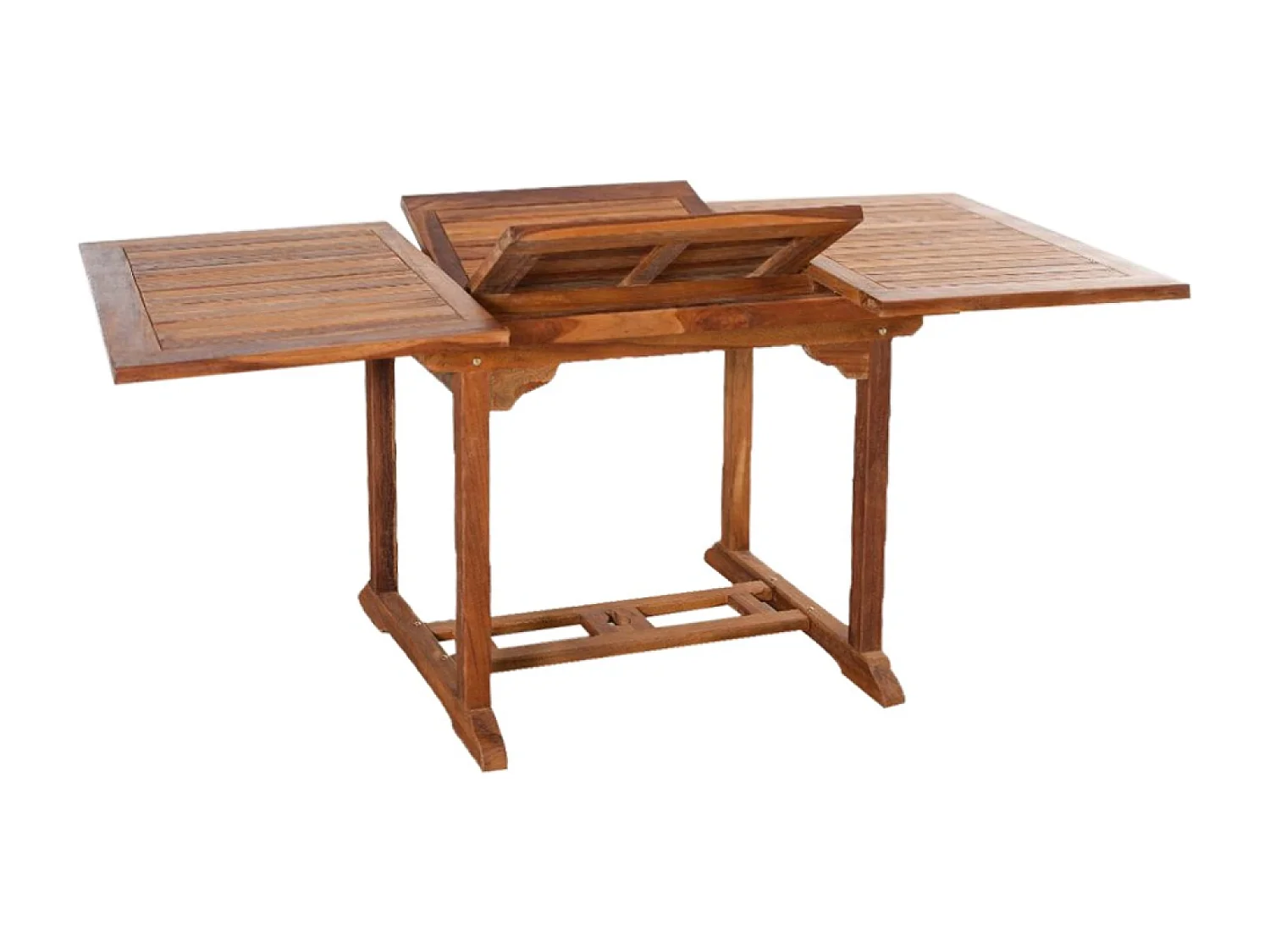 Conjunto de jardín 6 plazas de madera de teca, mesa rectangular LUBOK