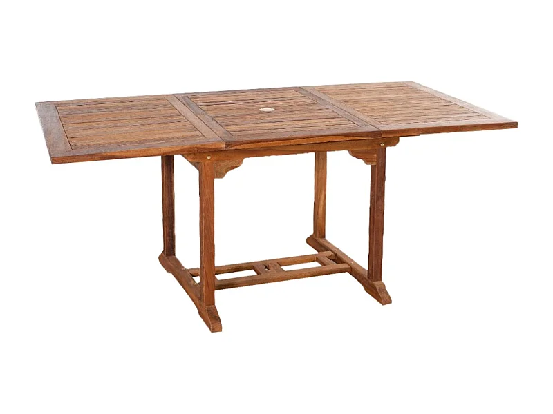 Table de jardin rectangulaire et 6 chaises en teck huilé LUBOK