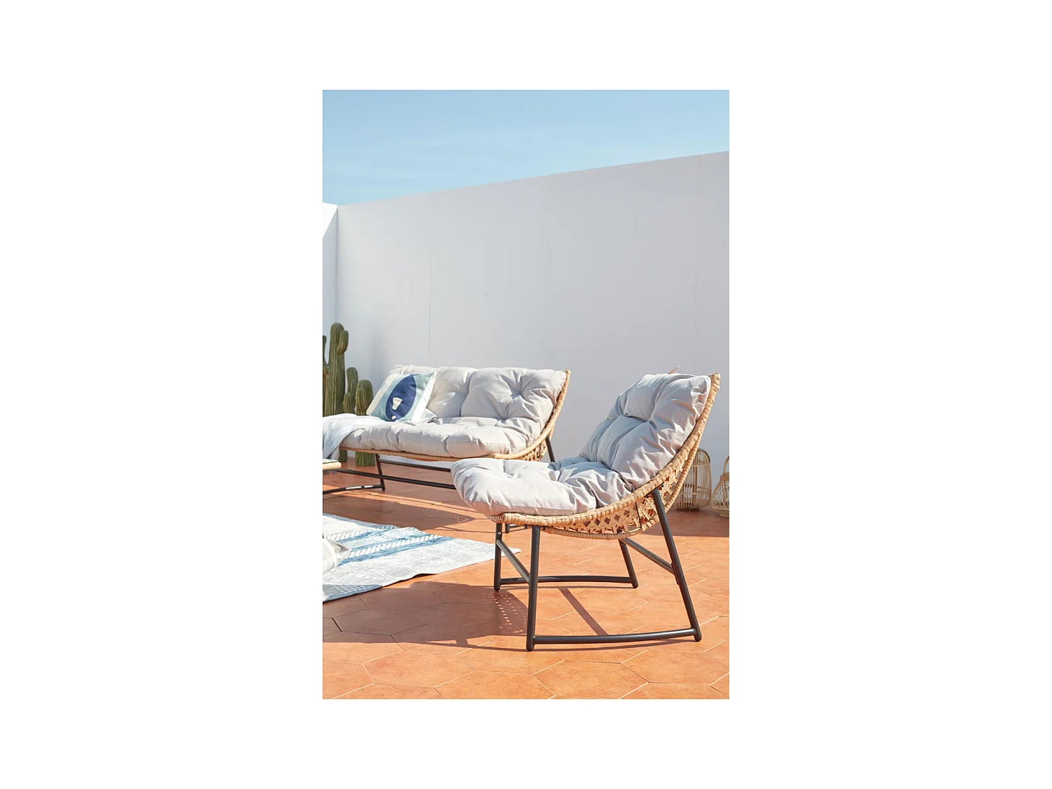 Salotto da giardino basso in resina GUAHANA