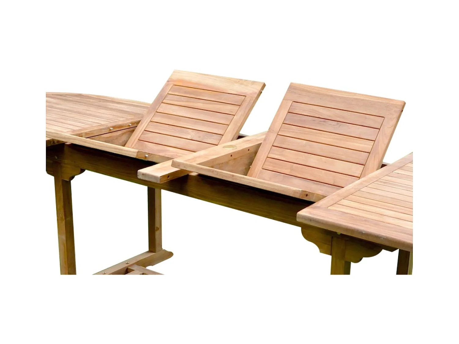 Salon de jardin Teck massif 10 à 12 personnes - Table ovale + 8 chaises + 2 fauteuils KAJANG