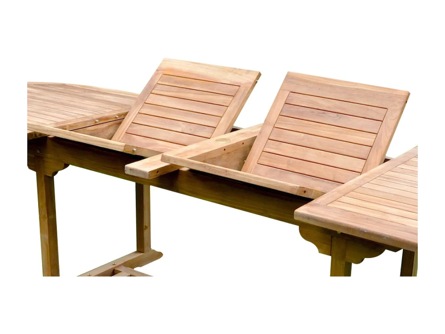 Salon de jardin Teck 12 places Table ovale 8 chaises 2 fauteuils KAJANG