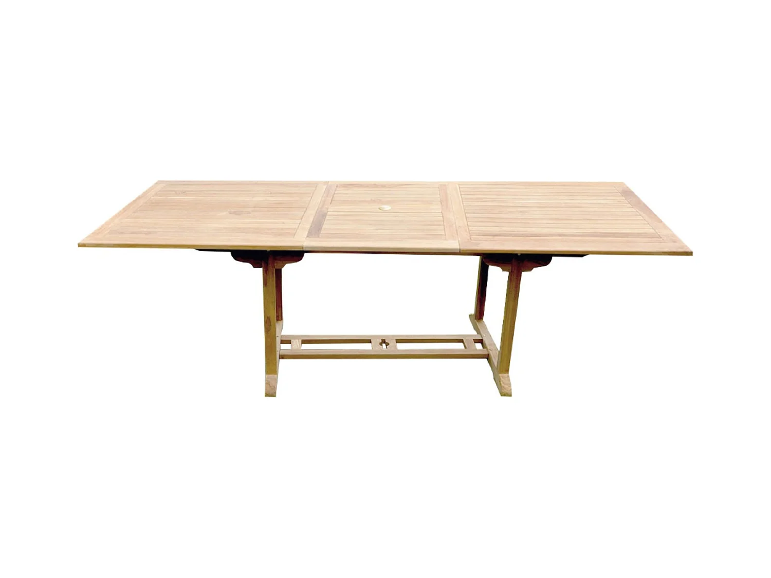 Salon de jardin en teck massif 8-10 personnes rectangulaire 8 chaises KAJANG