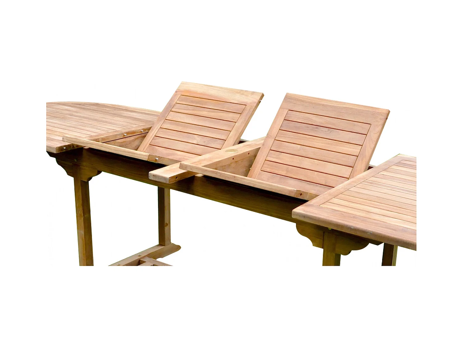 Massief teakhouten tuinset voor 10-12 personen - Ovale tafel + 10 stoelen Kajang