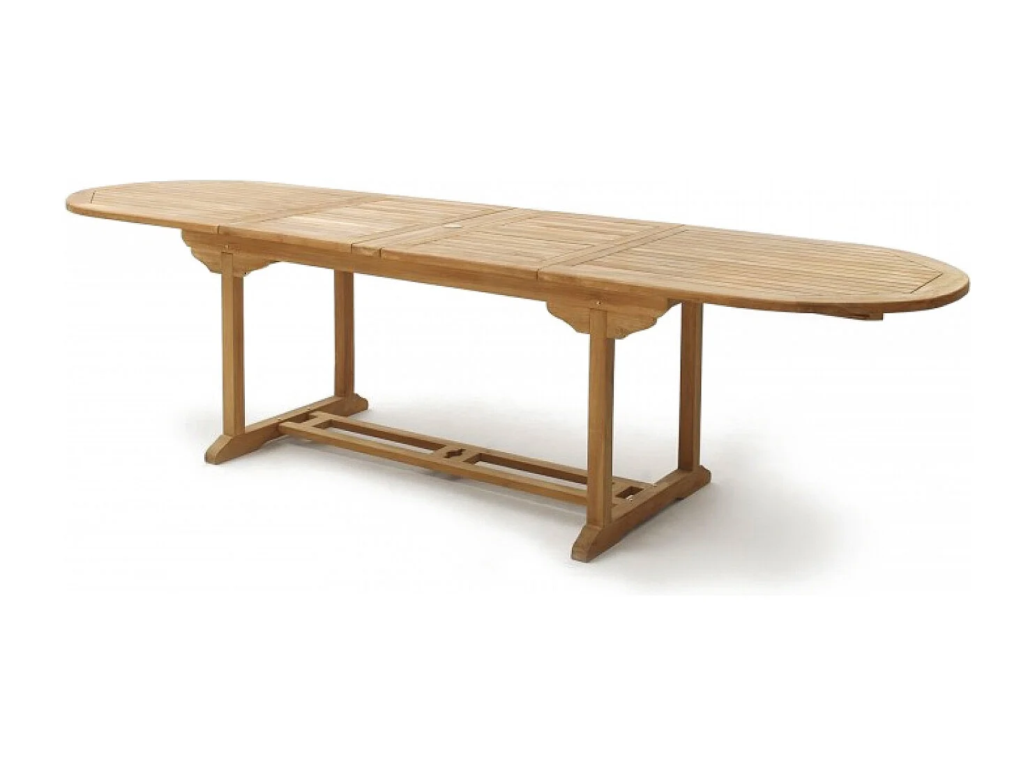 Salon de jardin Teck massif 10-12 personnes - Table ovale + 10 chaises KAJANG