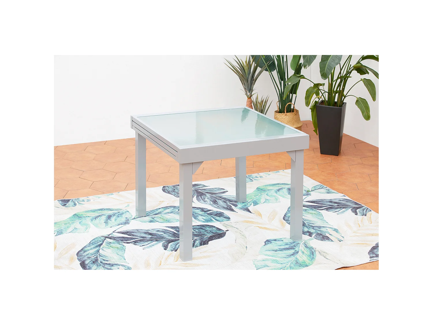 Ausziehbarer Aluminium-Gartenmöbel-Set für 8 Personen + 8 Stühle Molvina