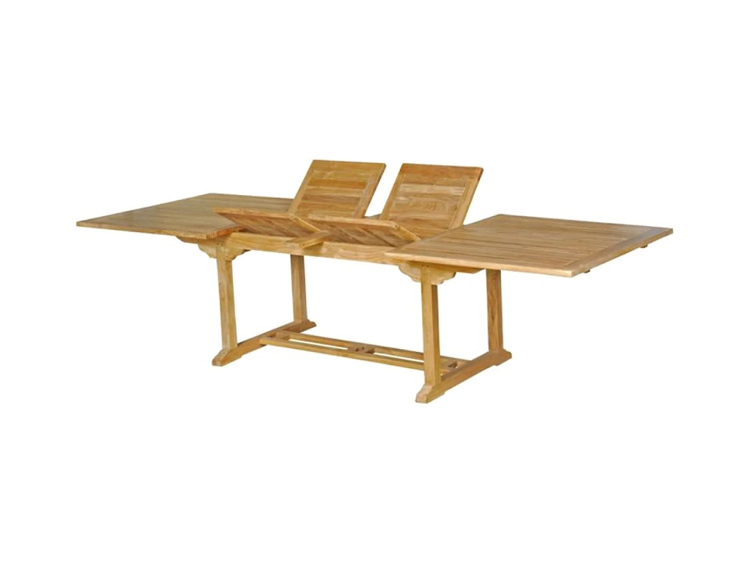 Salon de jardin teck massif 10-12 personnes table rectangulaire 10 chaises KAJANG