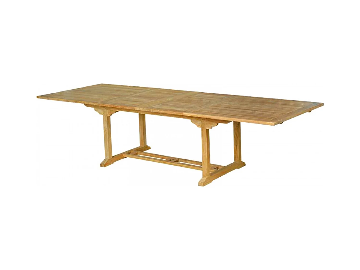 Salon de jardin teck massif 10-12 personnes table rectangulaire 10 chaises KAJANG