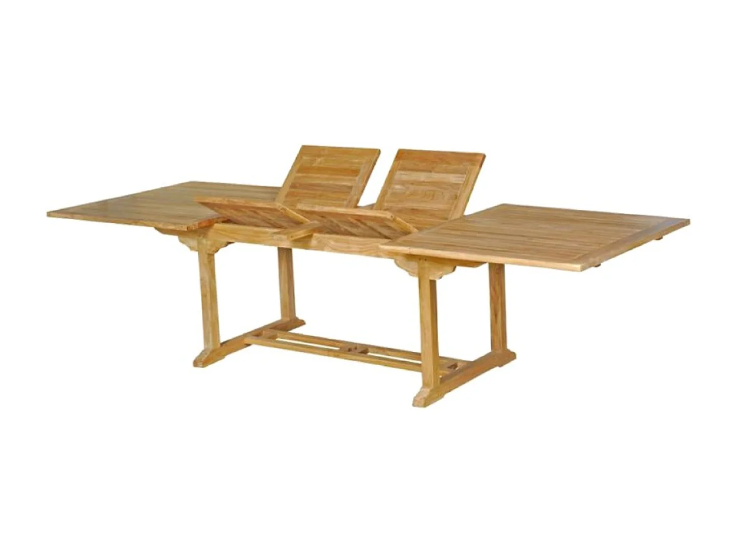 Salon de jardin teck 12 places table rectangulaire 10 chaises KAJANG