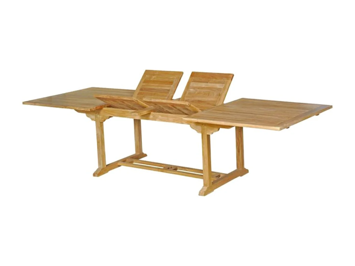 Salon de jardin teck 12 places table rectangulaire 10 chaises KAJANG