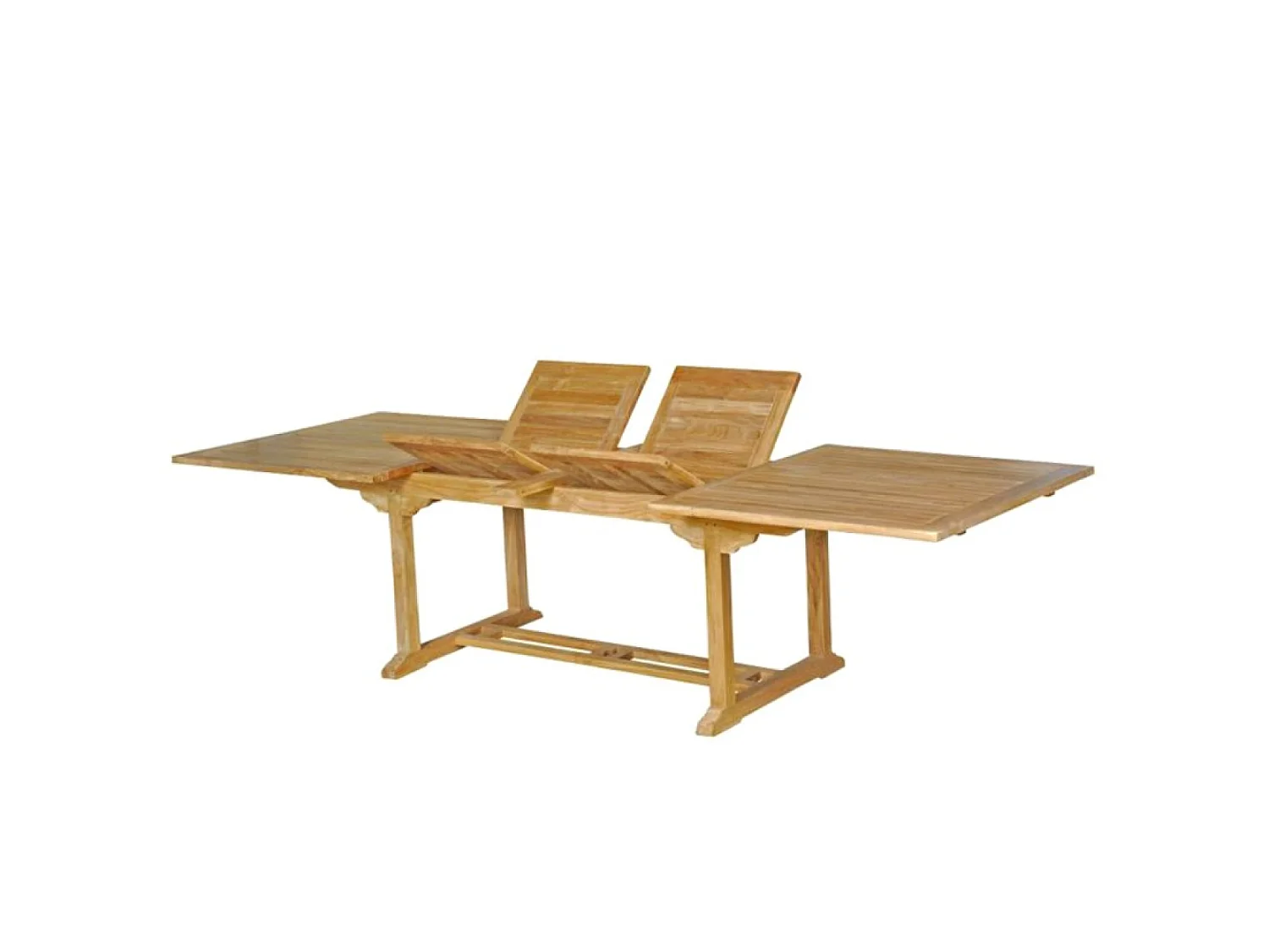 Salon de jardin teck 12 places table rectangulaire 10 chaises KAJANG