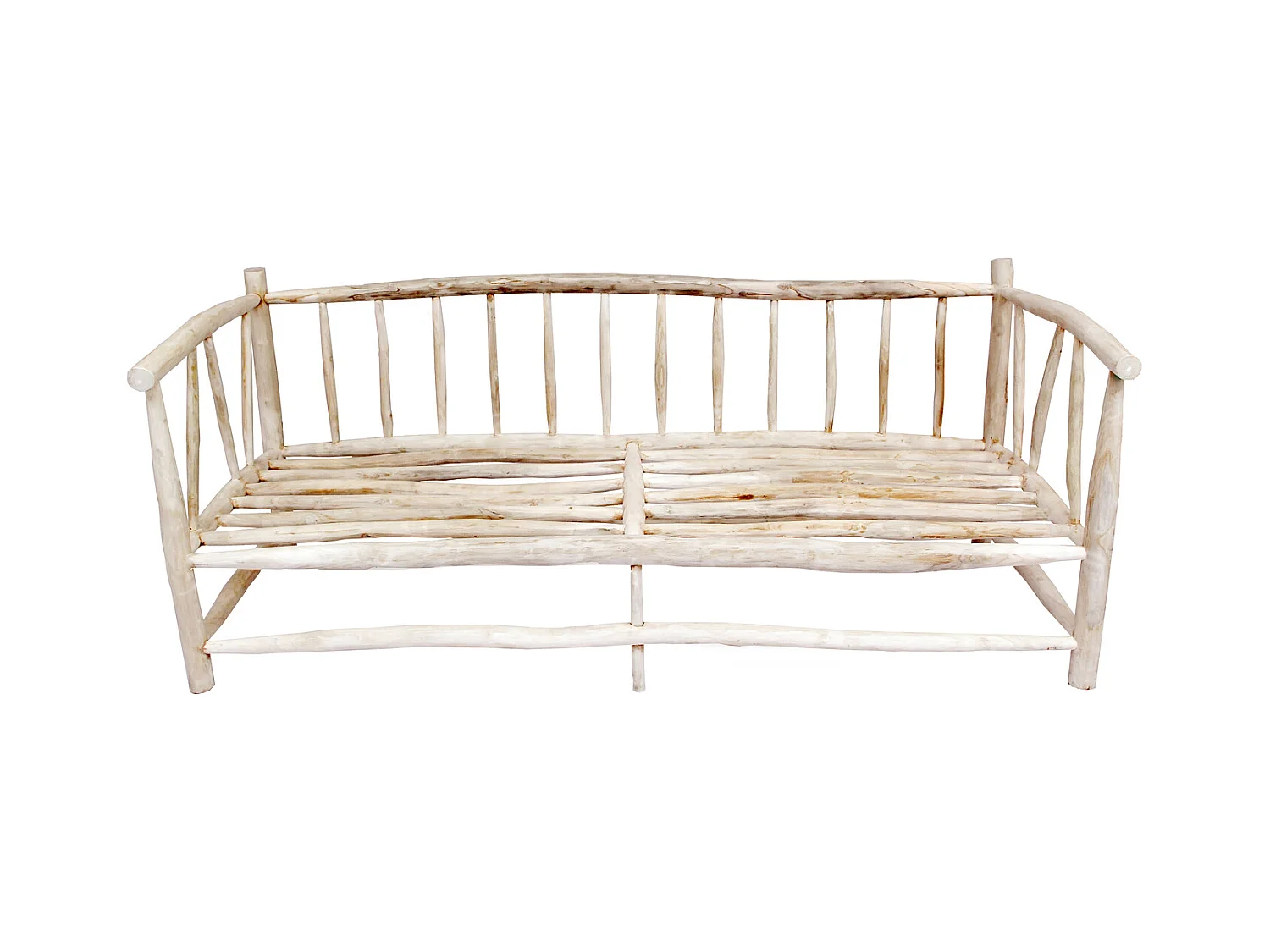 Sillón 3 personas de madera teca con cojín TIKA