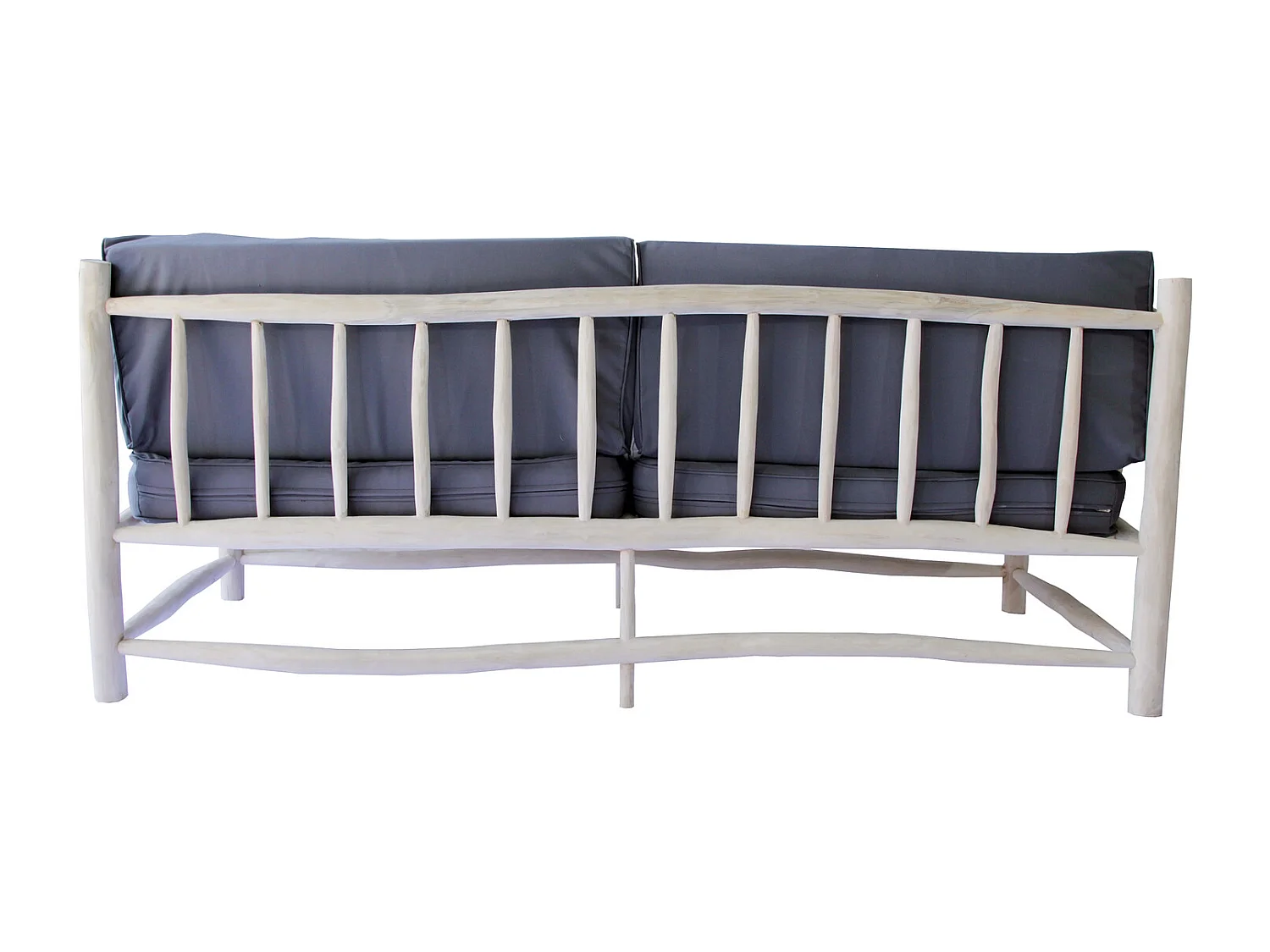 Poltrona 3 posti in teak naturale con cuscino TIKA