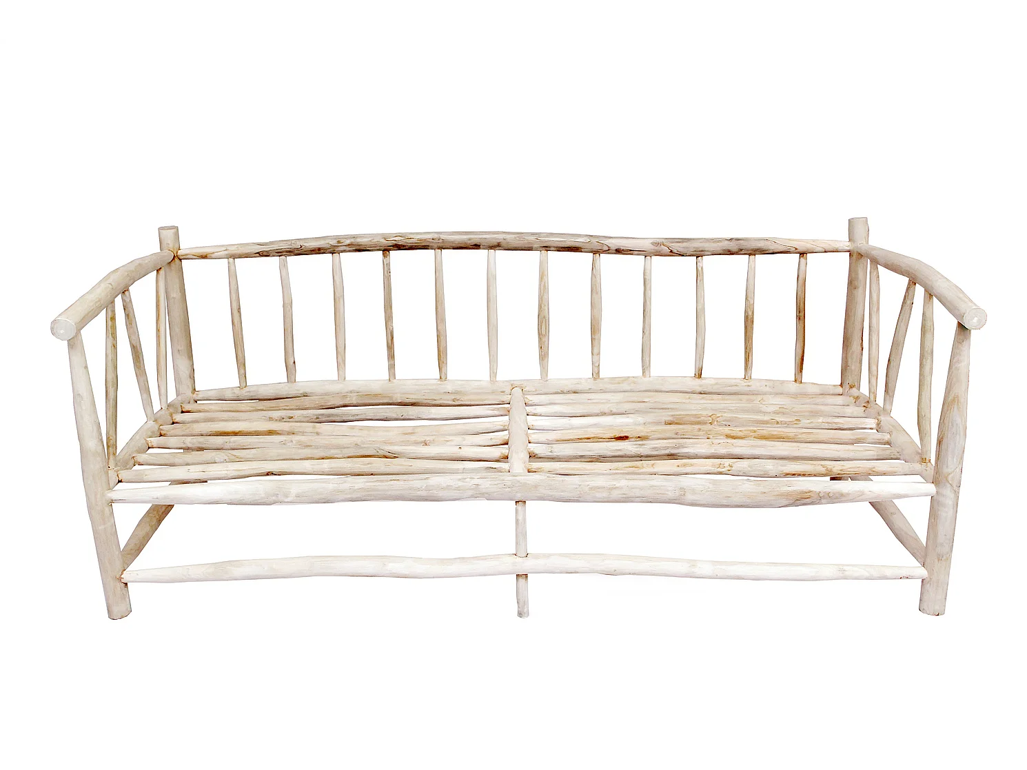 Poltrona 3 posti in teak naturale con cuscino TIKA